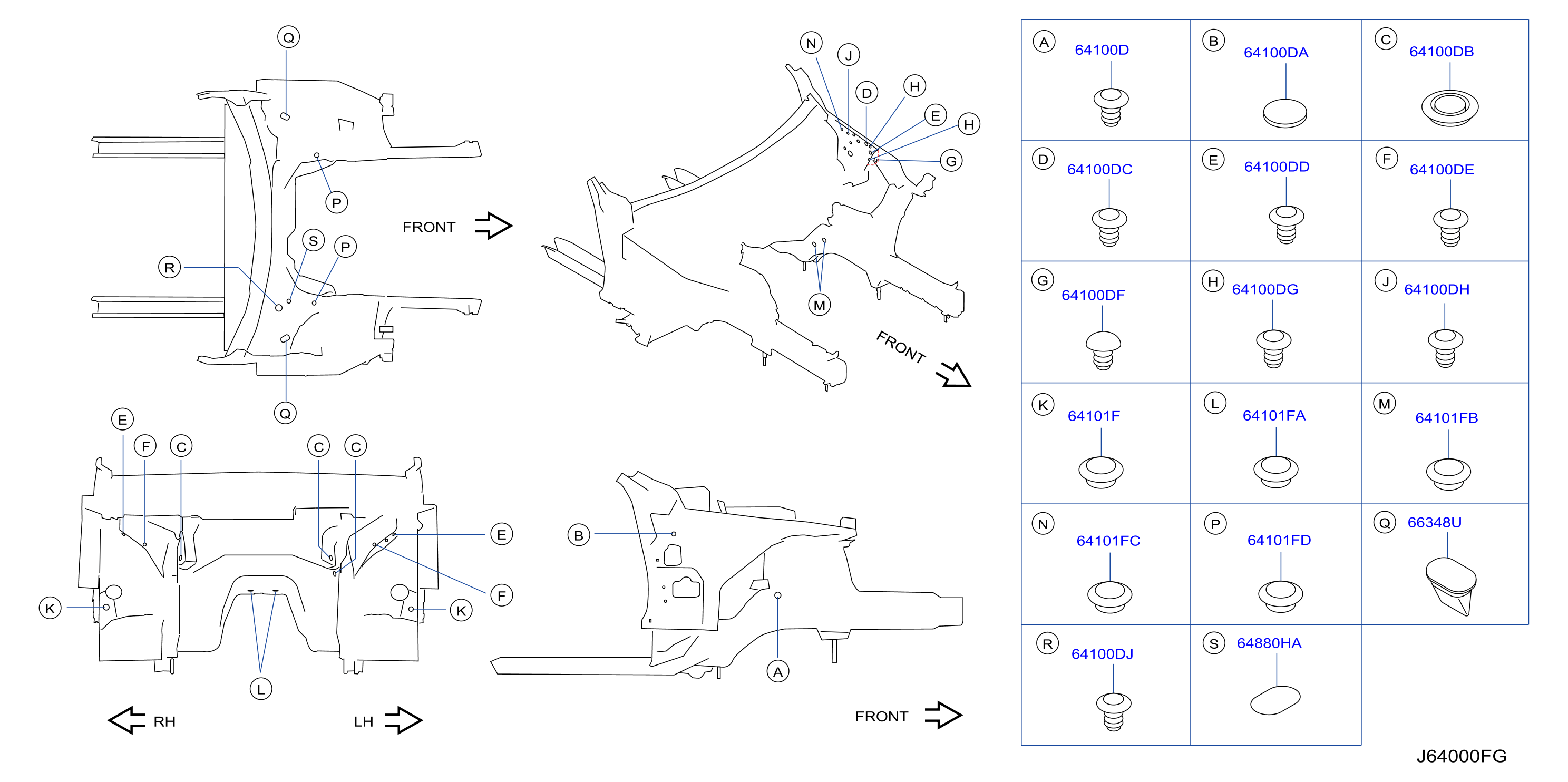 Diagram HOOD LEDGE & FITTING for your 2007 INFINITI M45   