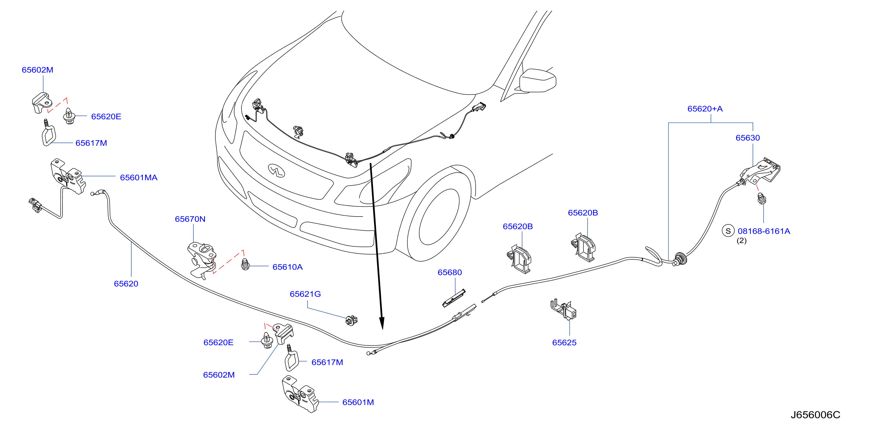 Diagram HOOD LOCK CONTROL for your 2007 INFINITI M35   