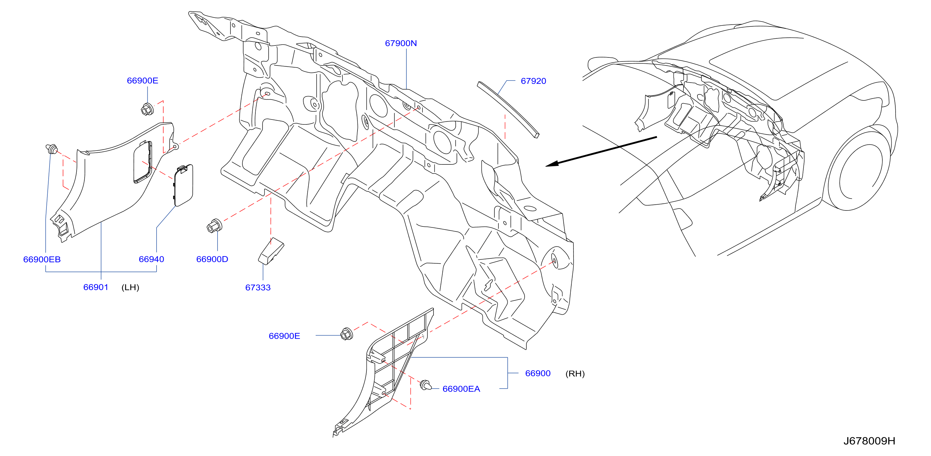 Diagram DASH TRIMMING & FITTING for your Nissan Z  