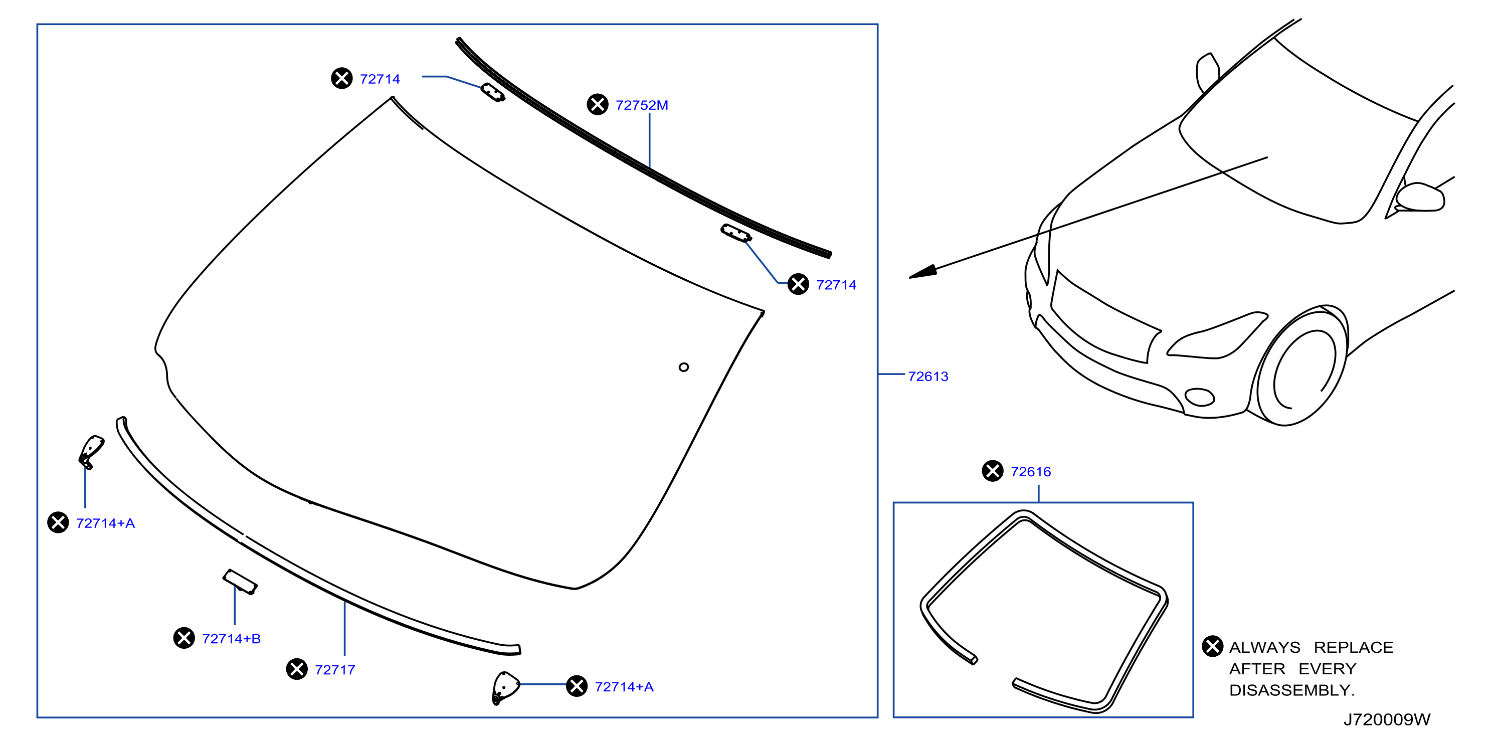 Diagram FRONT WINDSHIELD for your 2015 INFINITI QX56   