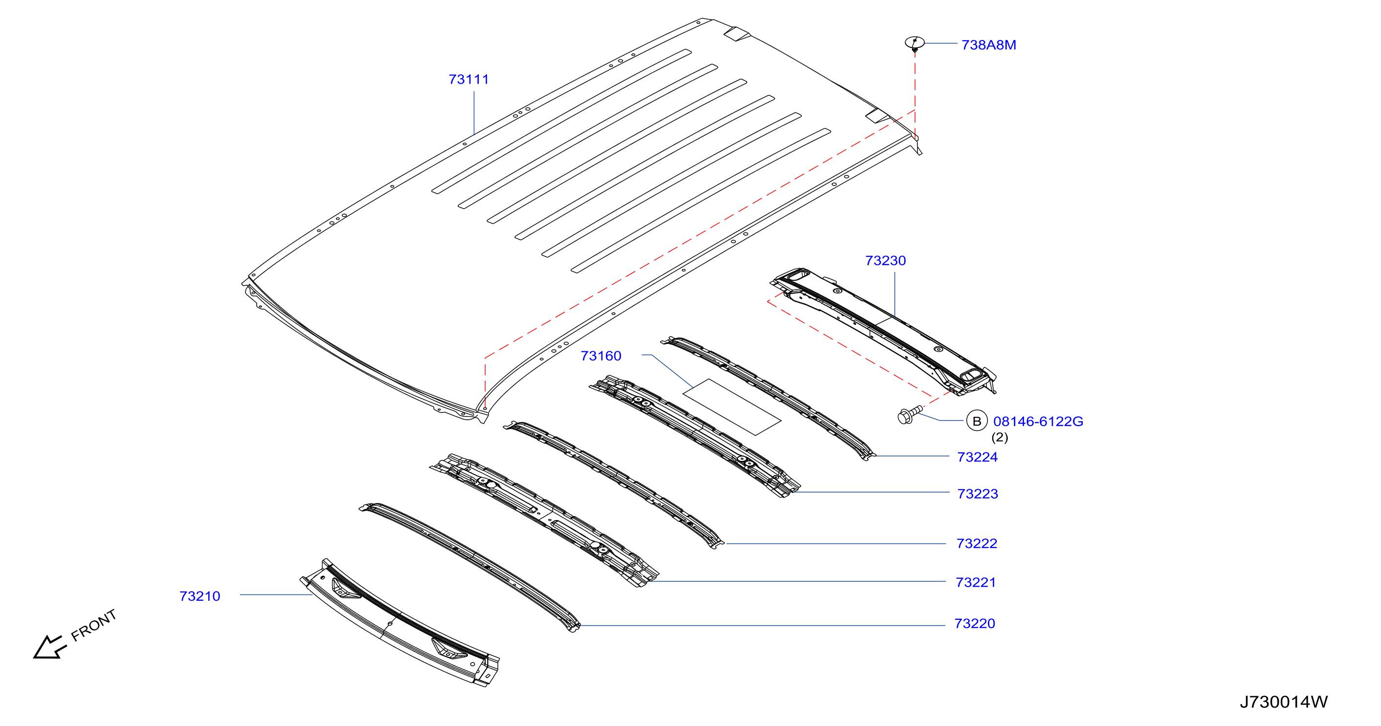 Diagram ROOF PANEL & FITTING for your 1978 Nissan 280ZX   