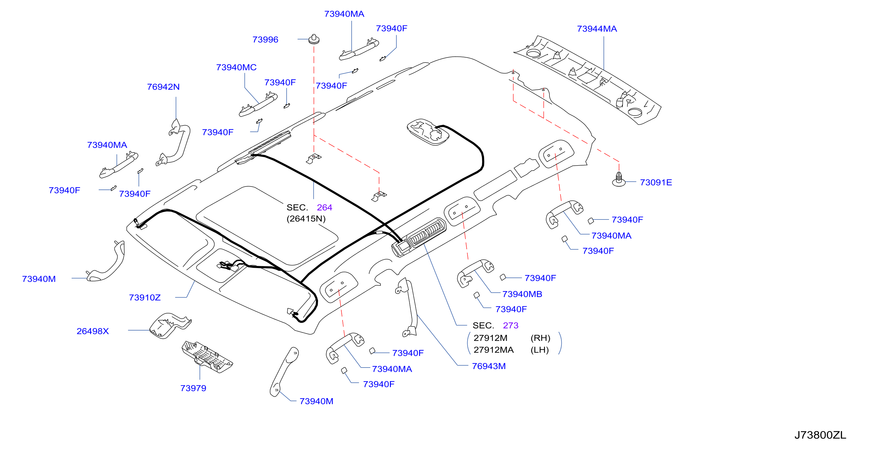 Diagram ROOF TRIMMING for your 2015 INFINITI QX56   