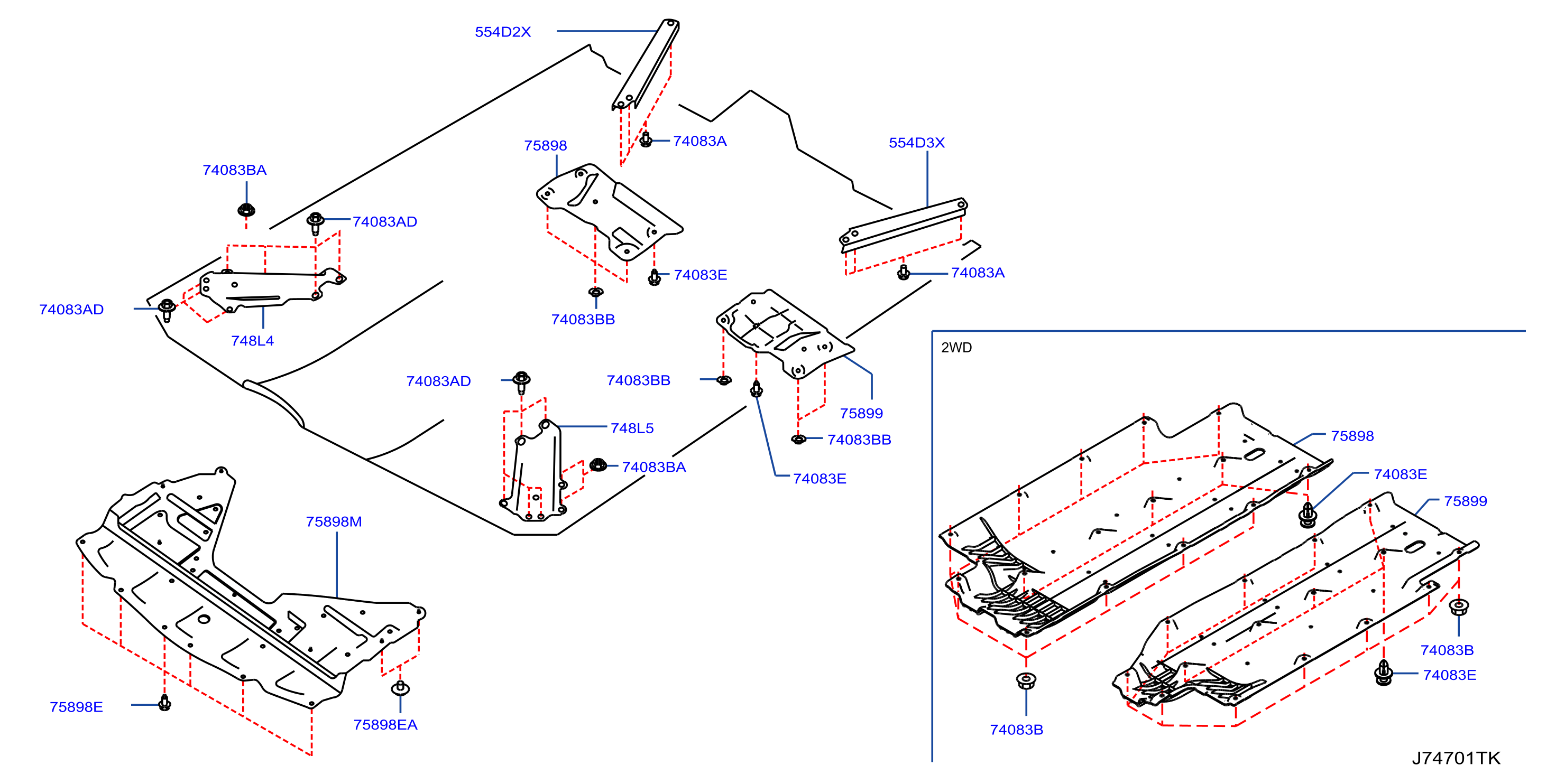 Diagram FLOOR FITTING for your Nissan