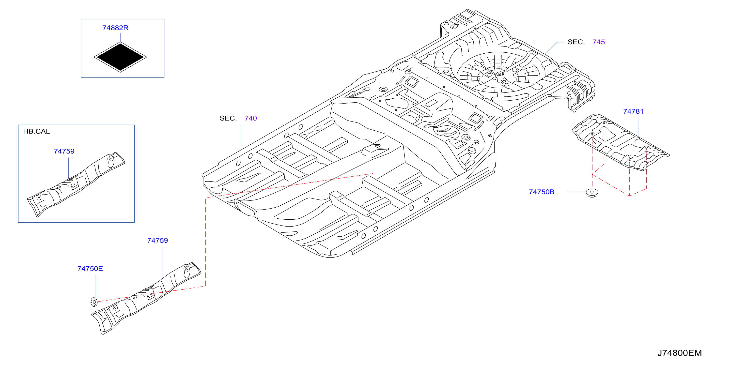 Diagram FLOOR FITTING for your Nissan Rogue  