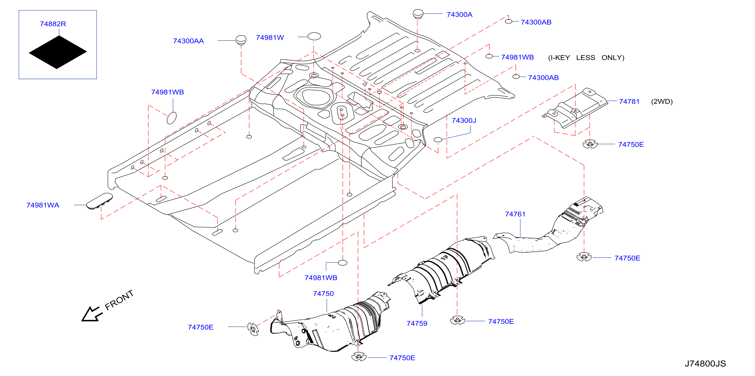 Diagram FLOOR FITTING for your 2009 Nissan Cube   