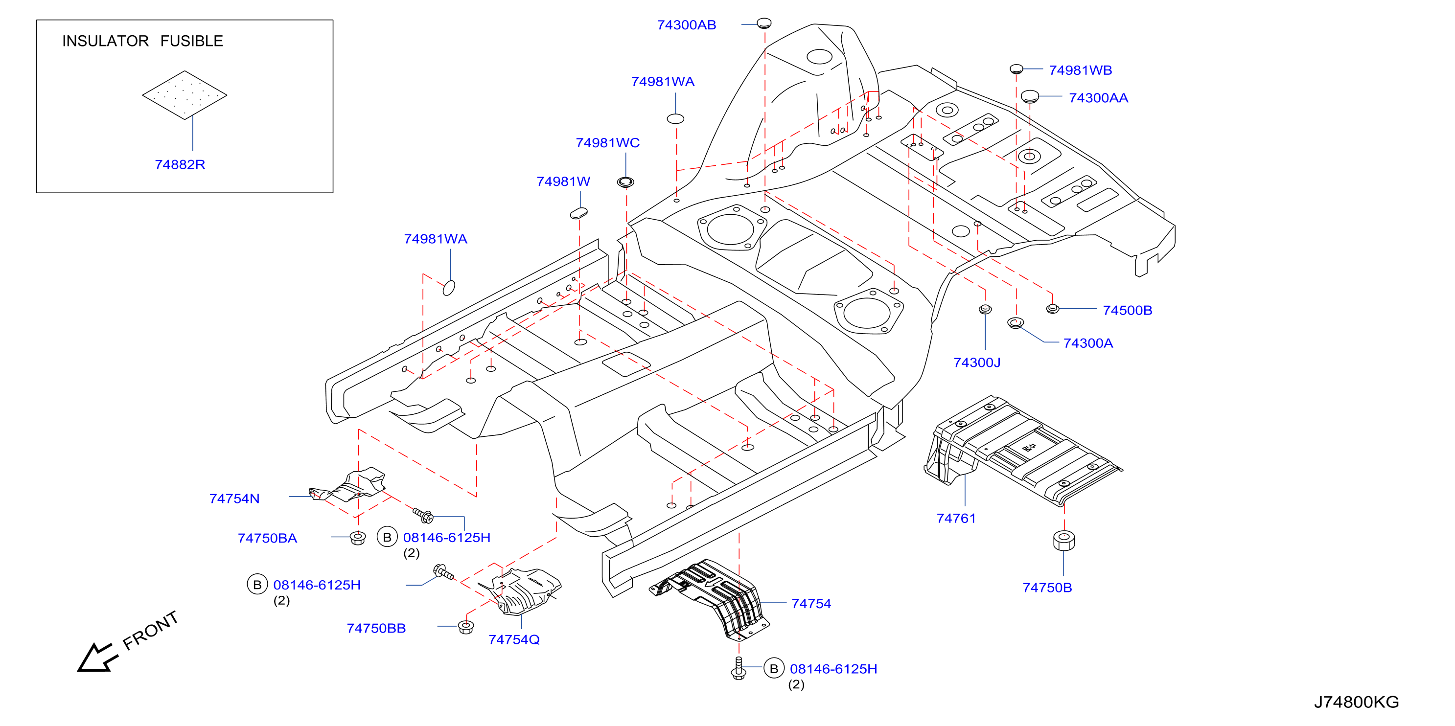Diagram FLOOR FITTING for your 2021 Nissan Frontier   