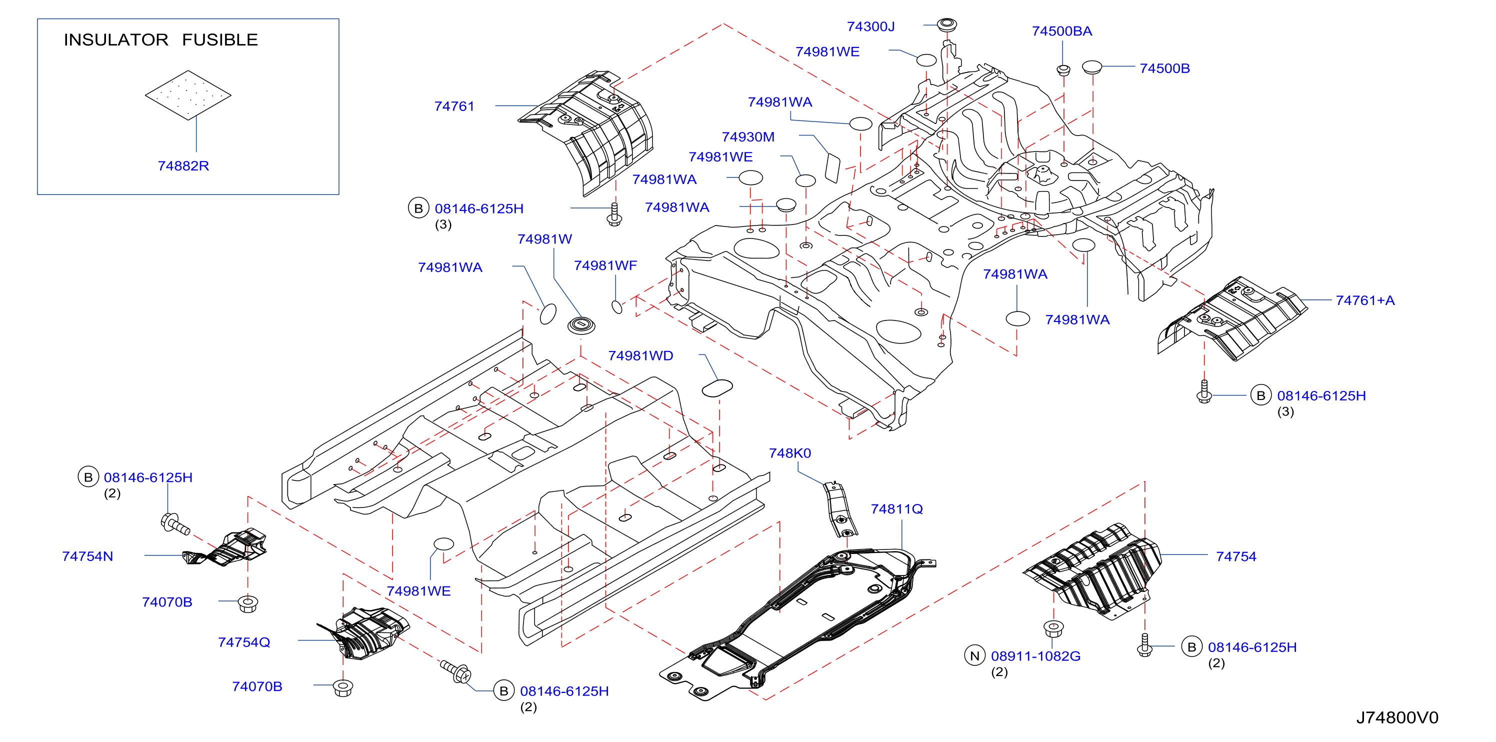 Diagram PARTES DE FIJACIÓN DEL PISO for your INFINITI