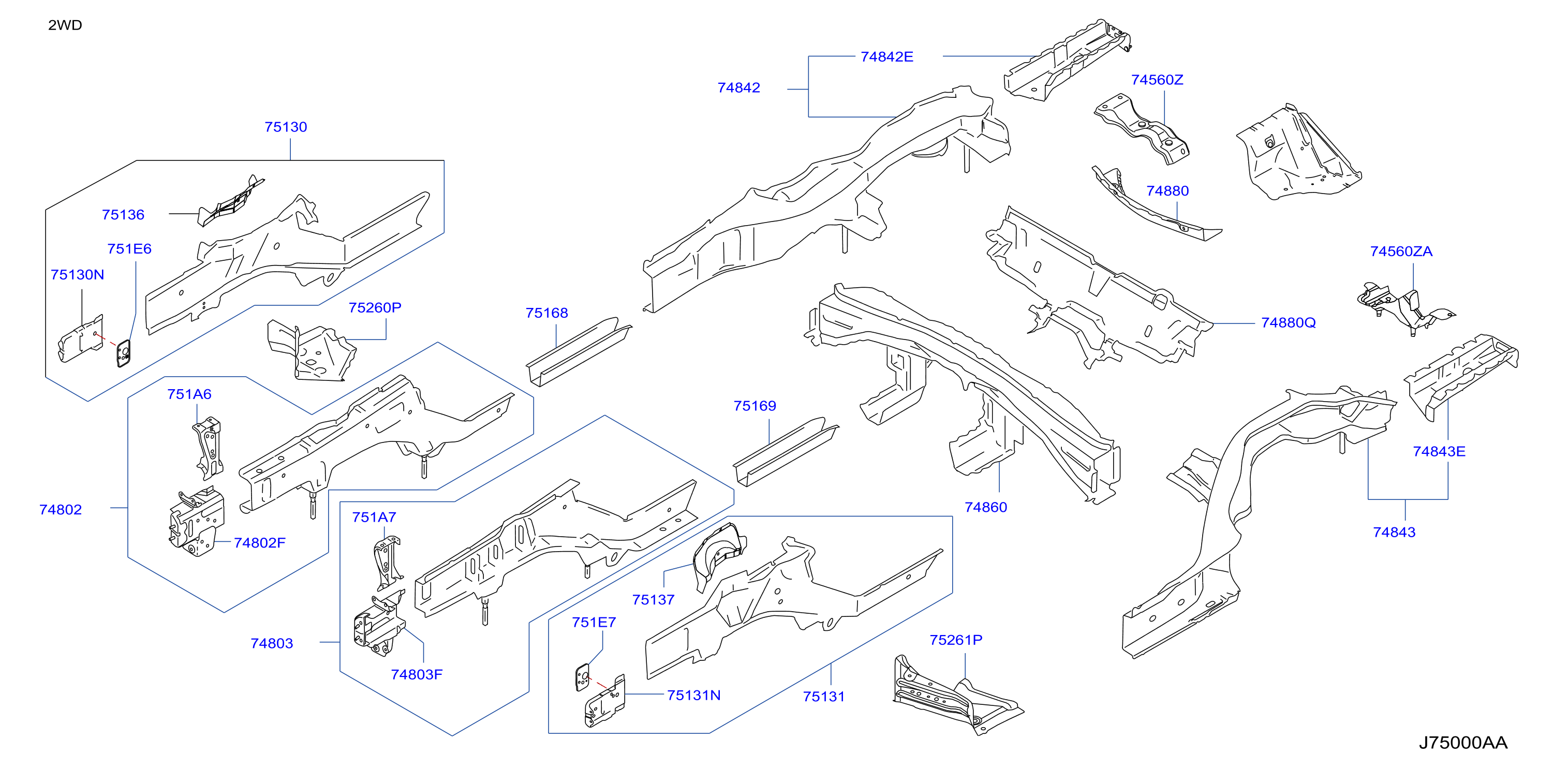 Diagram MEMBER & FITTING for your INFINITI G25  