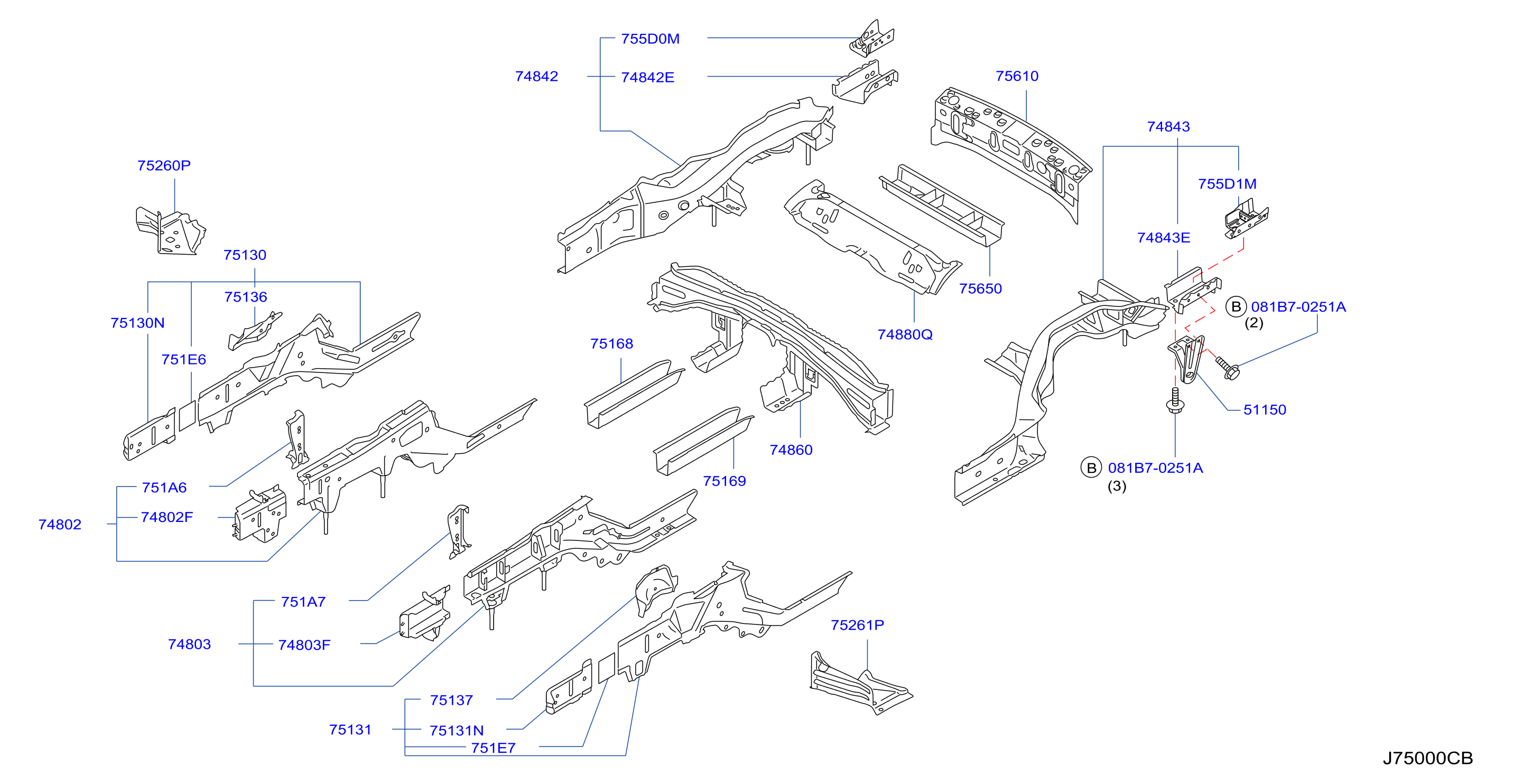 Diagram MEMBER & FITTING for your INFINITI