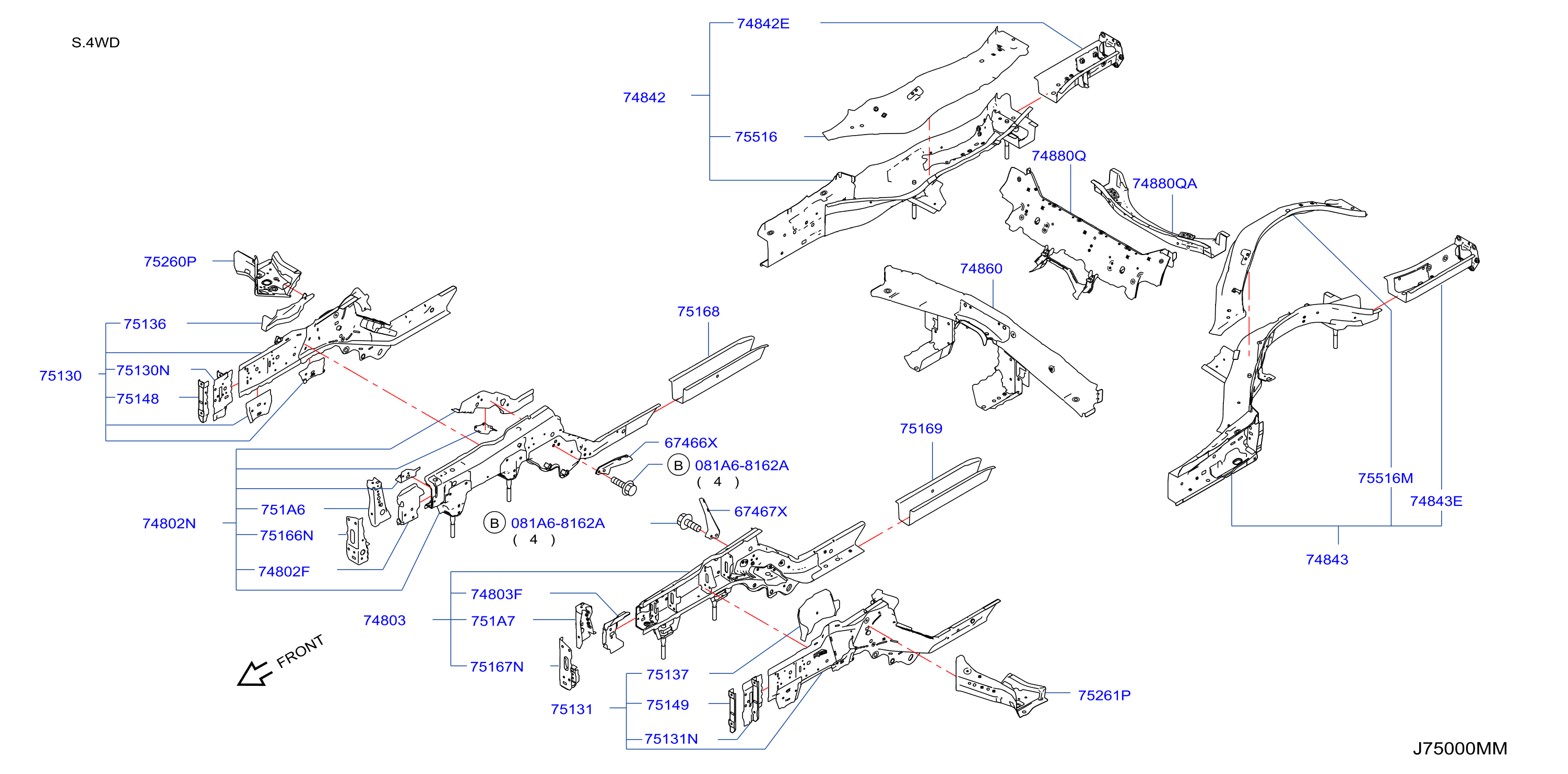 Diagram MEMBER & FITTING for your INFINITI