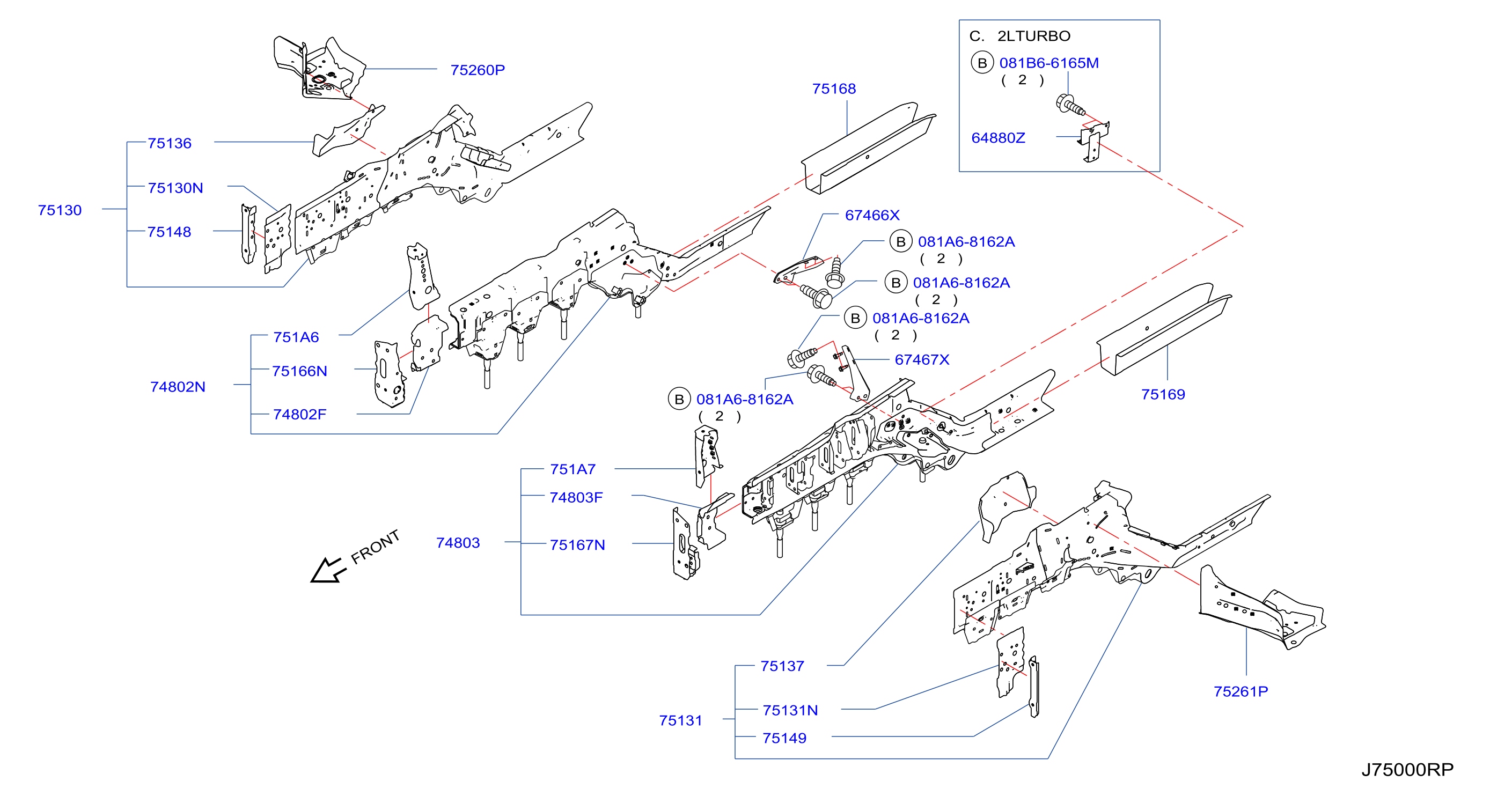 Diagram MEMBER & FITTING for your INFINITI