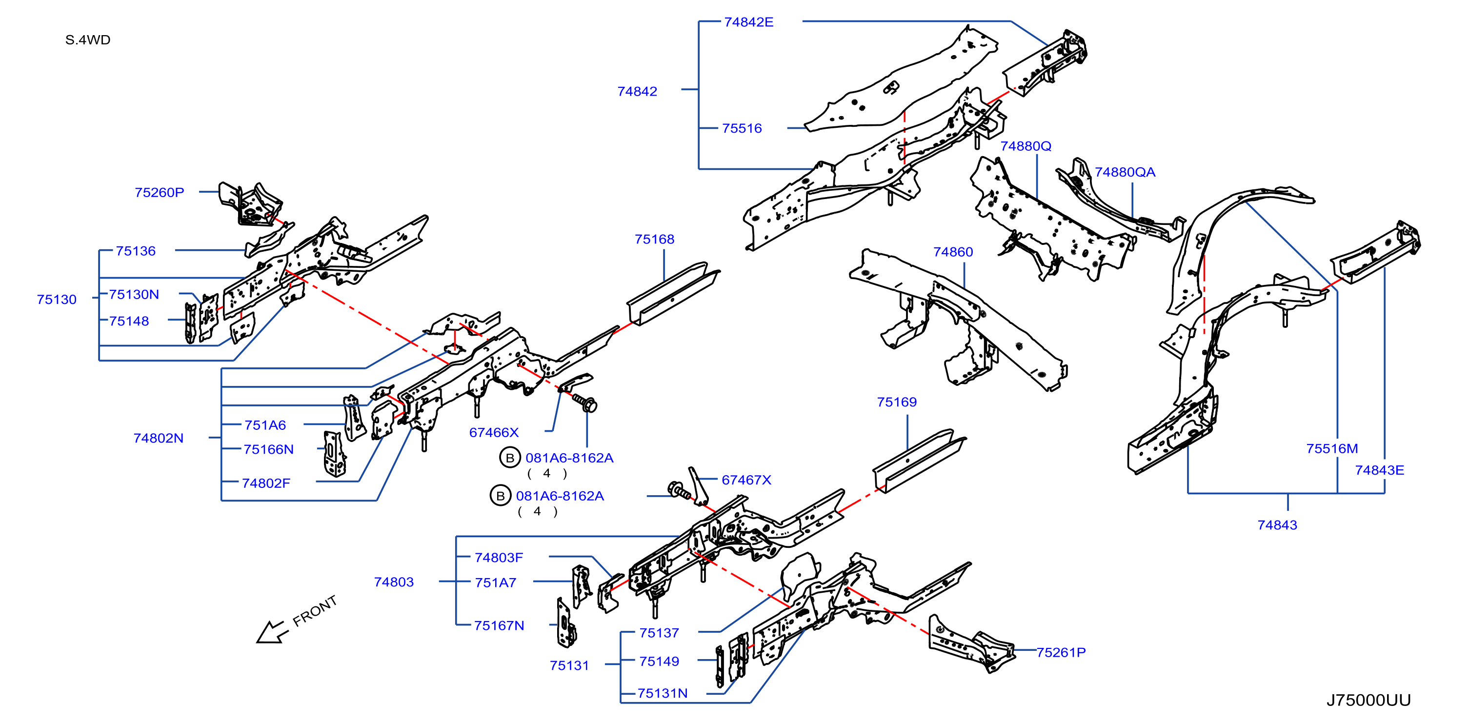 Diagram MEMBER & FITTING for your INFINITI