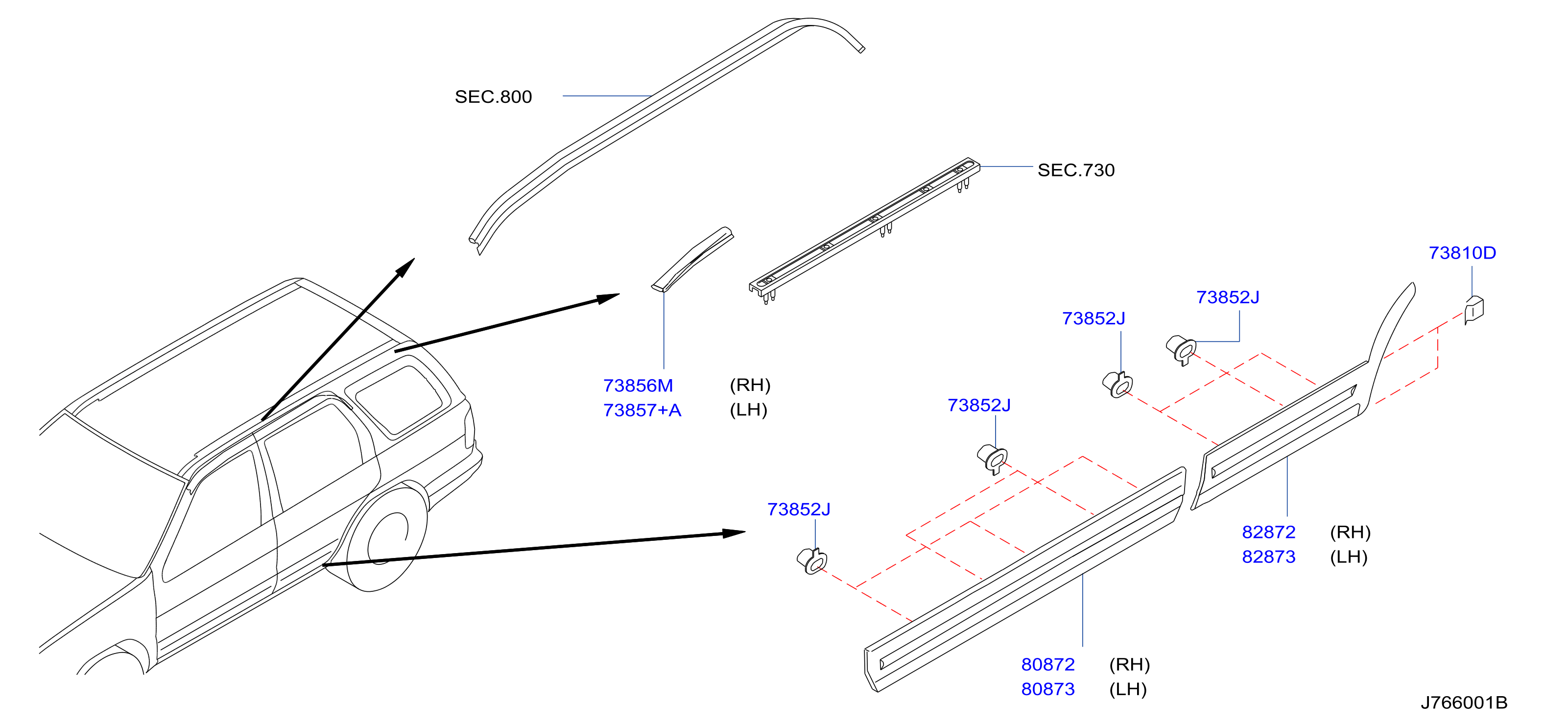 Diagram BODY SIDE MOULDING for your 1997 INFINITI Q45   