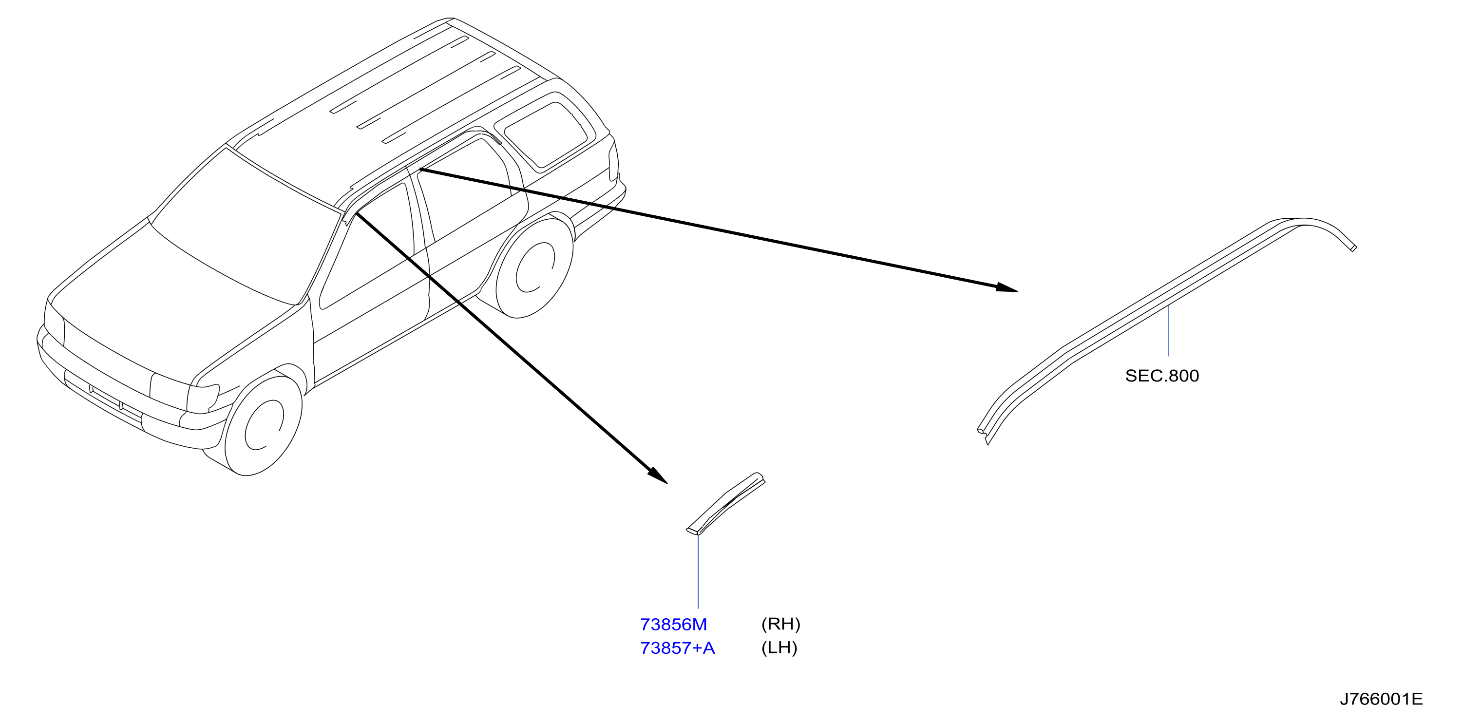 Diagram BODY SIDE MOULDING for your Nissan Pathfinder  