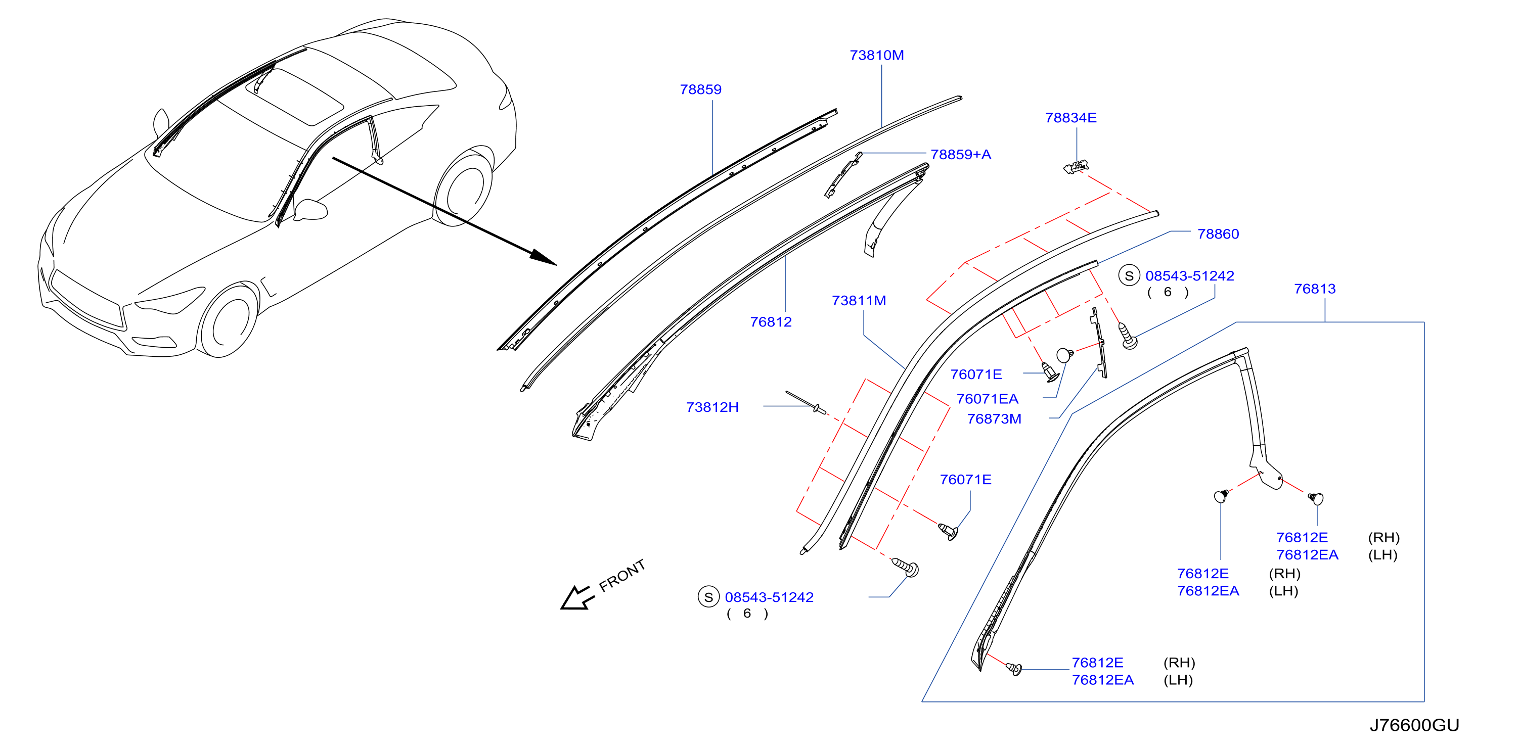 Diagram BODY SIDE MOULDING for your 1995 INFINITI