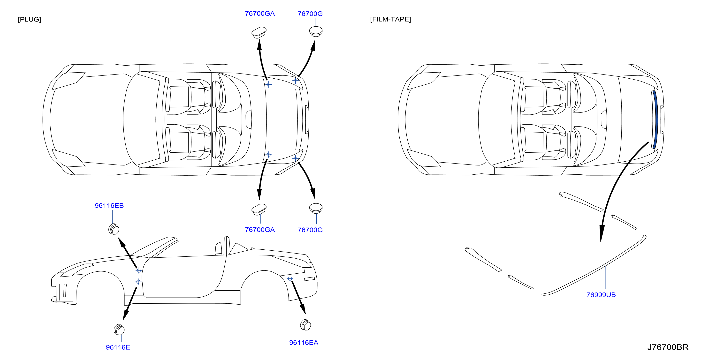 Diagram BODY SIDE FITTING for your Nissan 350Z  