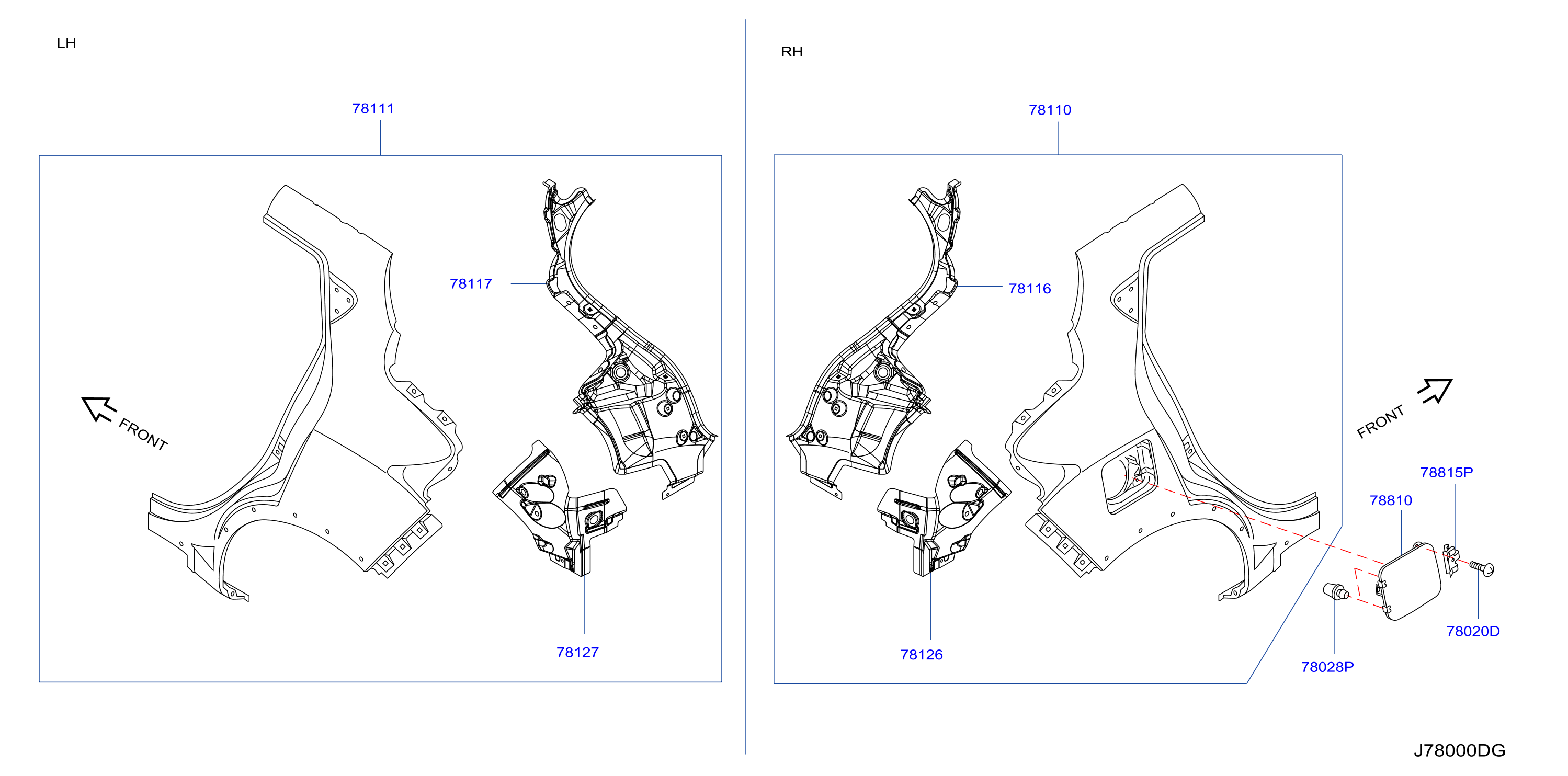 Diagram REAR FENDER & FITTING for your 2015 Nissan Titan XD King Cab PRO/4X  