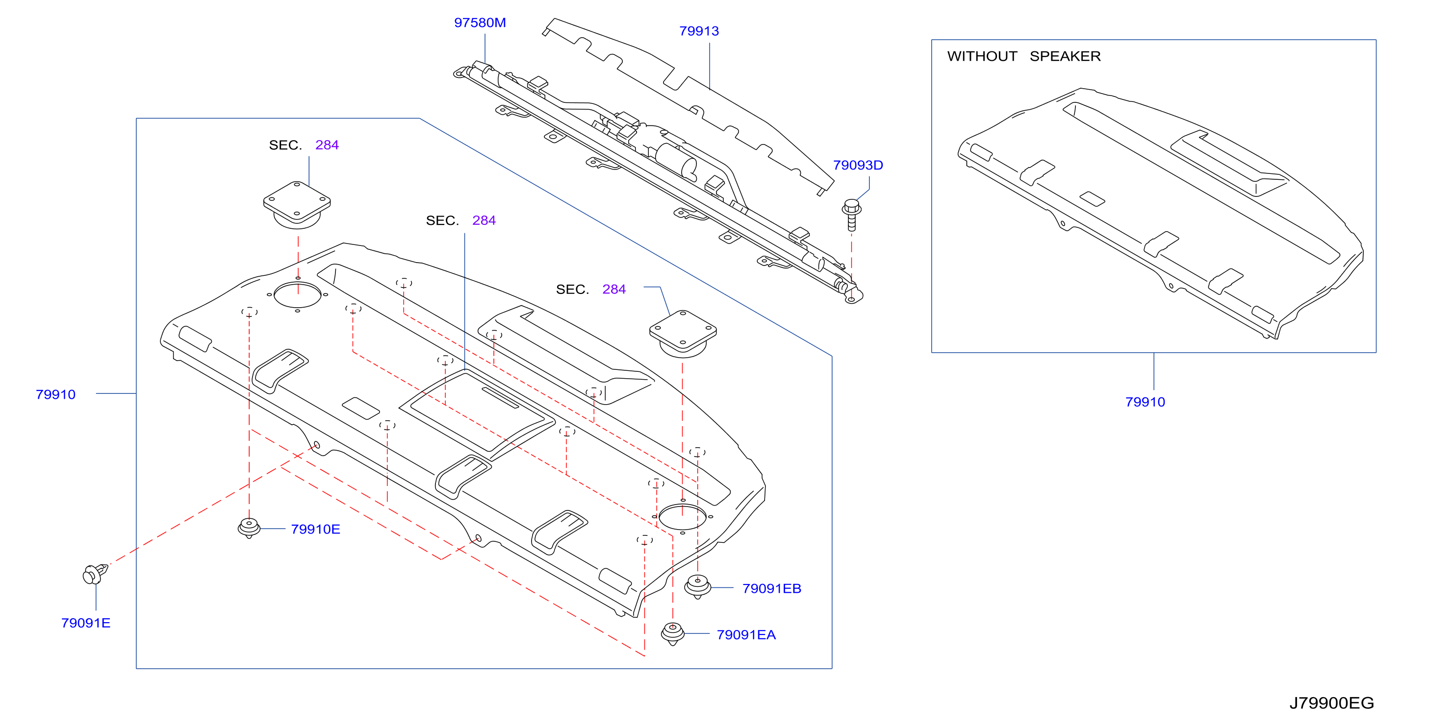 Diagram REAR & BACK PANEL TRIMMING for your 2015 INFINITI Q70   