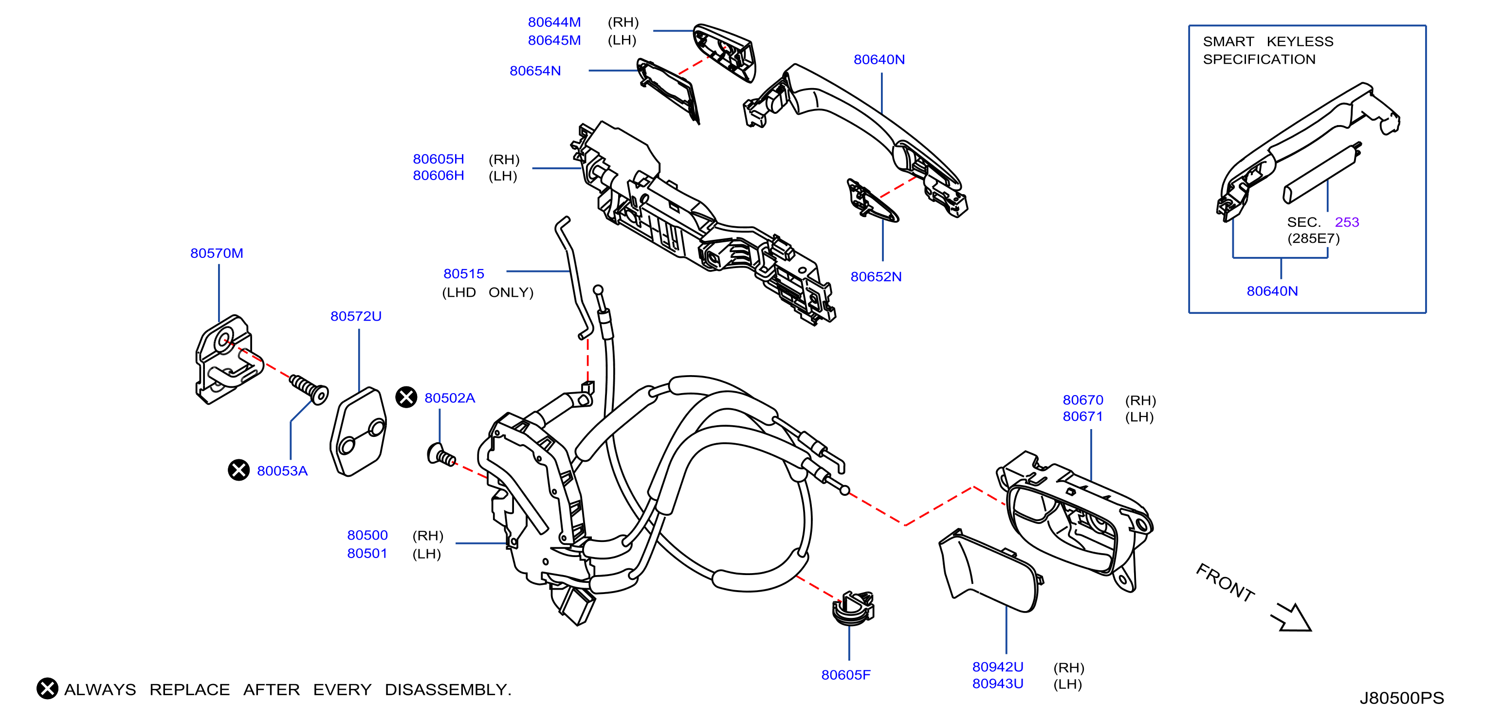 Nissan Armada Grip Outside Handle 80640 1LA0D Genuine Nissan Part