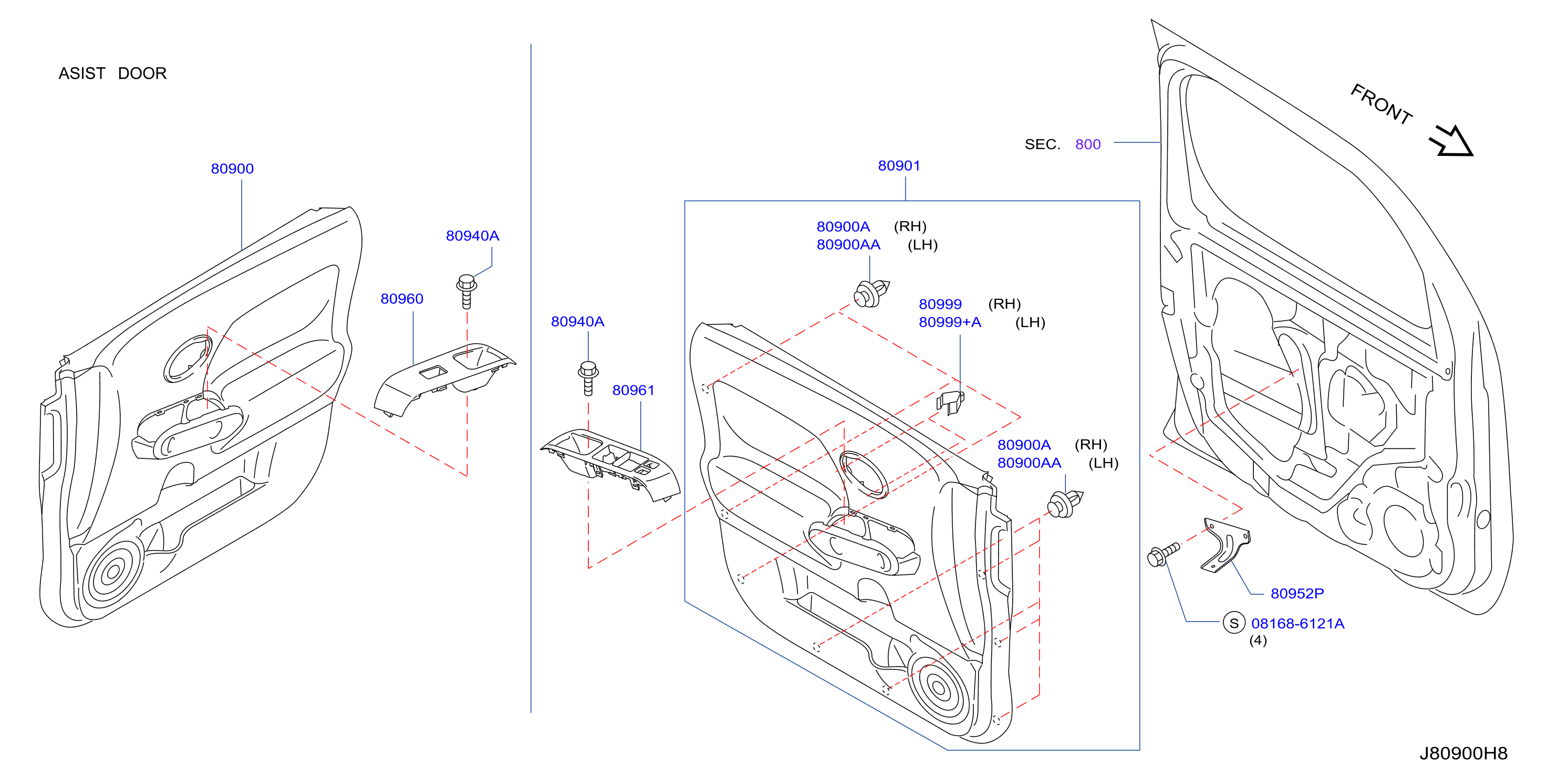 Full size assembly image of FRONT DOOR TRIMMING (1/1)