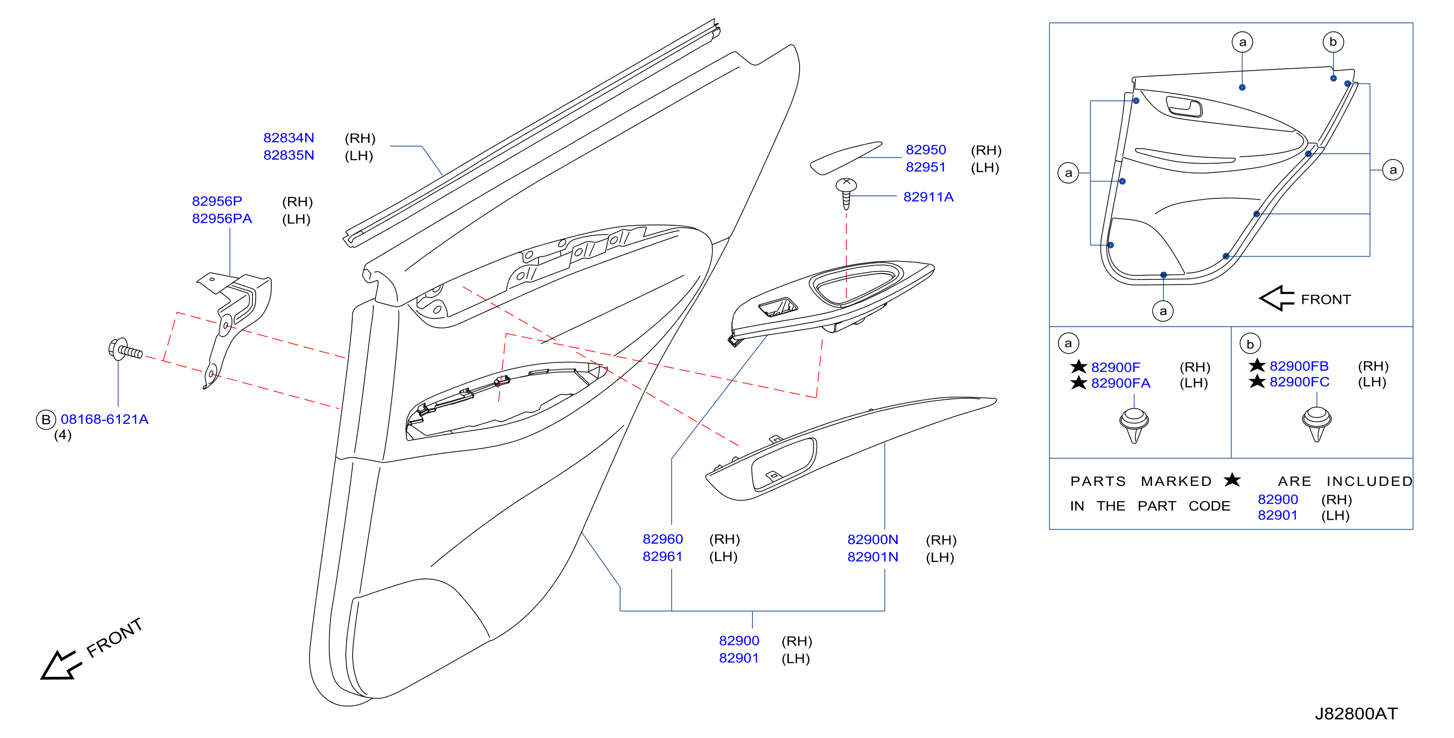 Diagram REAR DOOR TRIMMING for your 2009 INFINITI FX35   