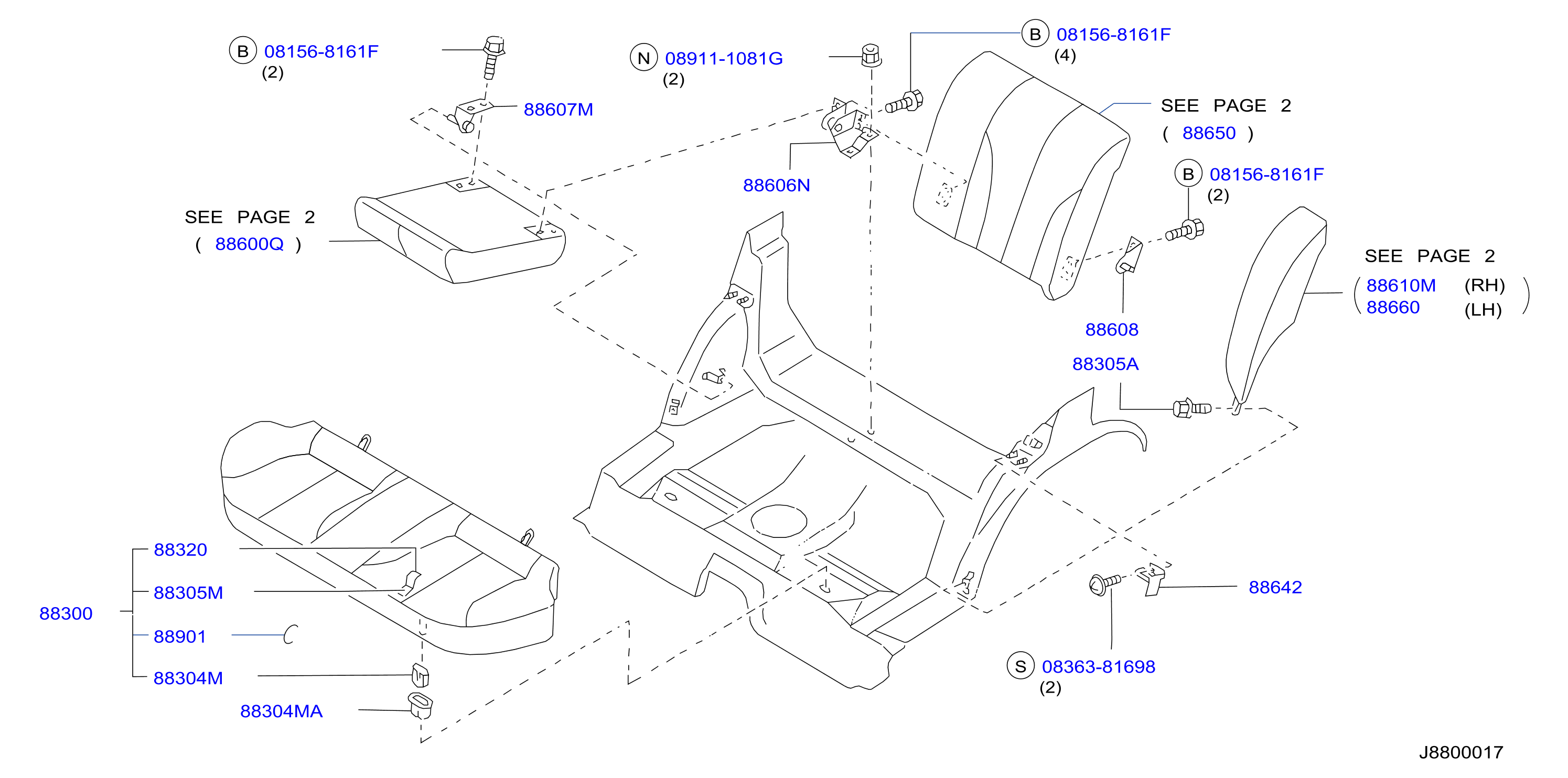Diagram ASIENTO TRASERO for your INFINITI