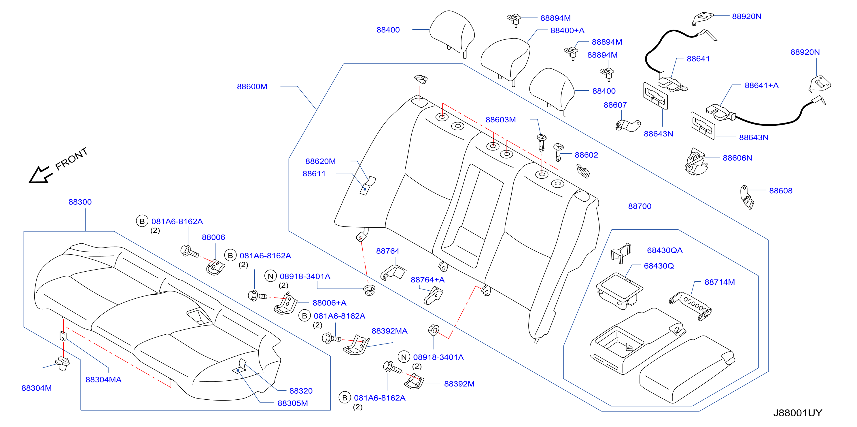 Diagram ASIENTO TRASERO for your INFINITI