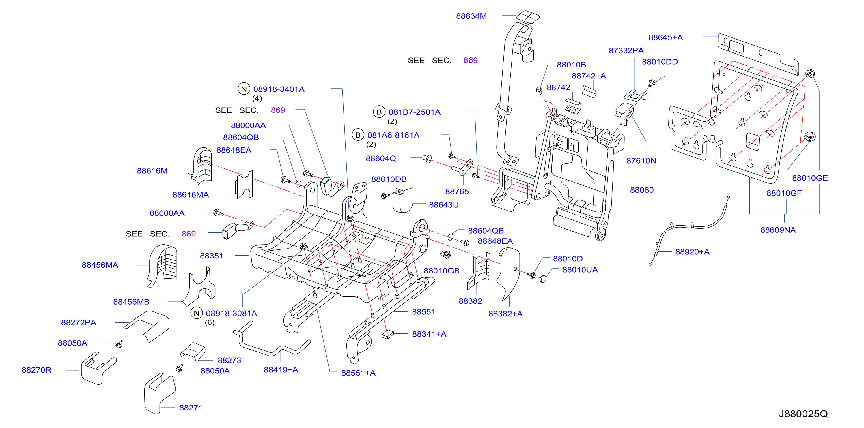 Diagram ASIENTO TRASERO for your 2007 Nissan Titan   