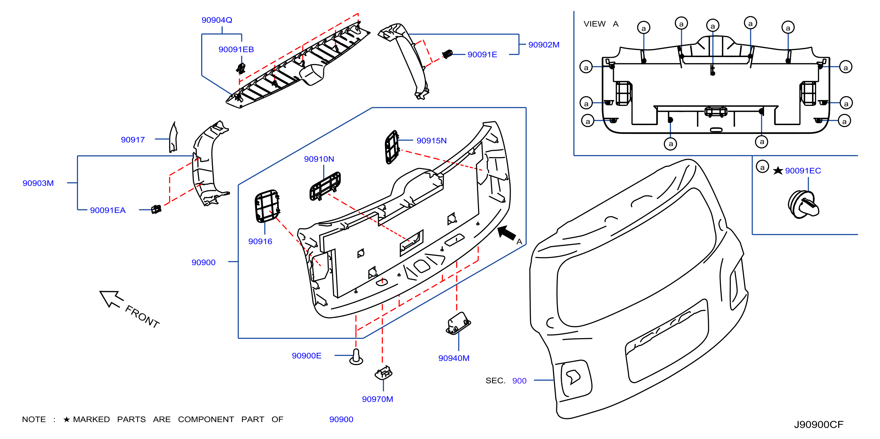 Diagram BACK DOOR TRIMMING for your 2015 INFINITI M70   