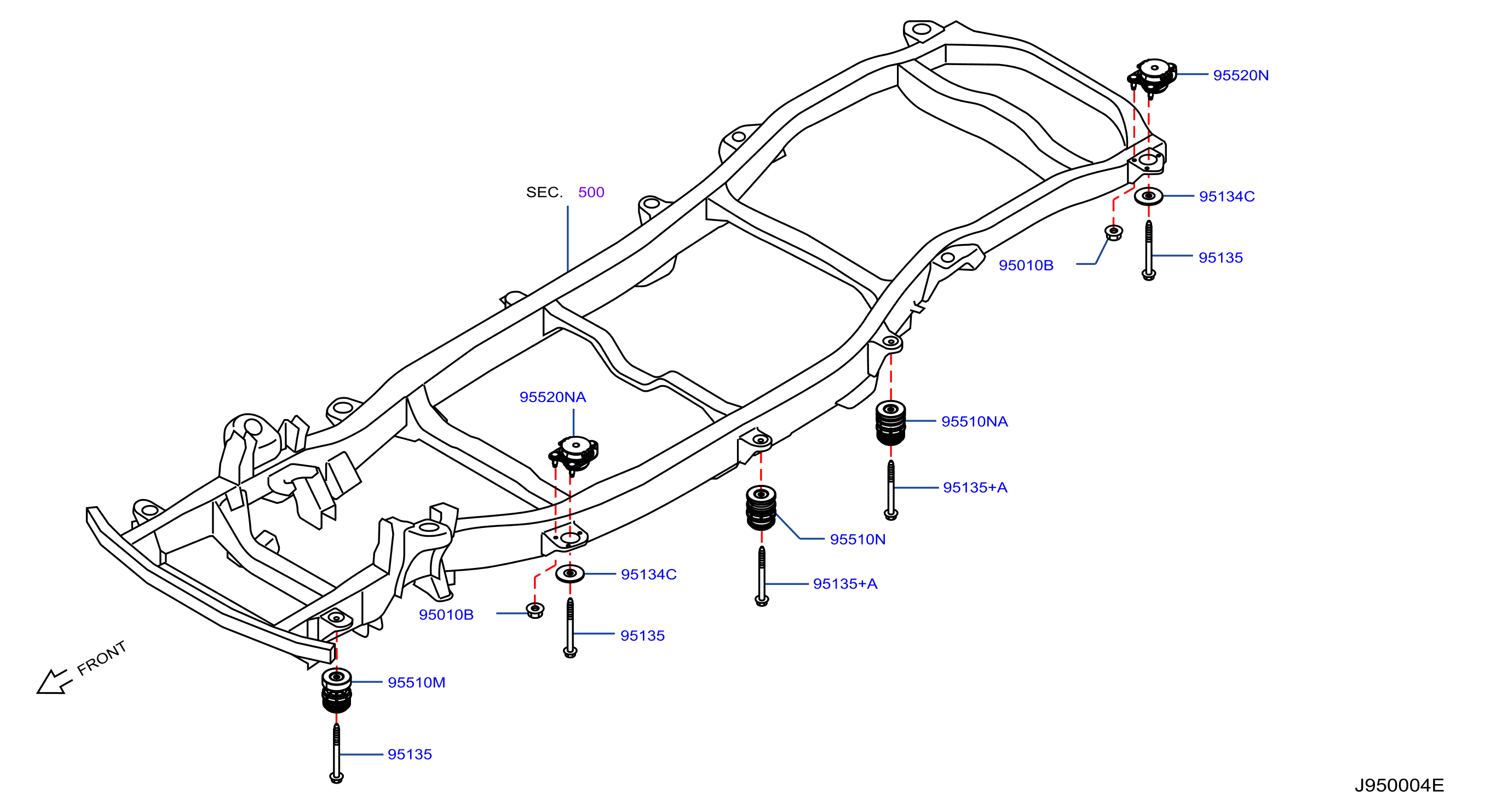 Diagram BODY MOUNTING for your Nissan Armada  