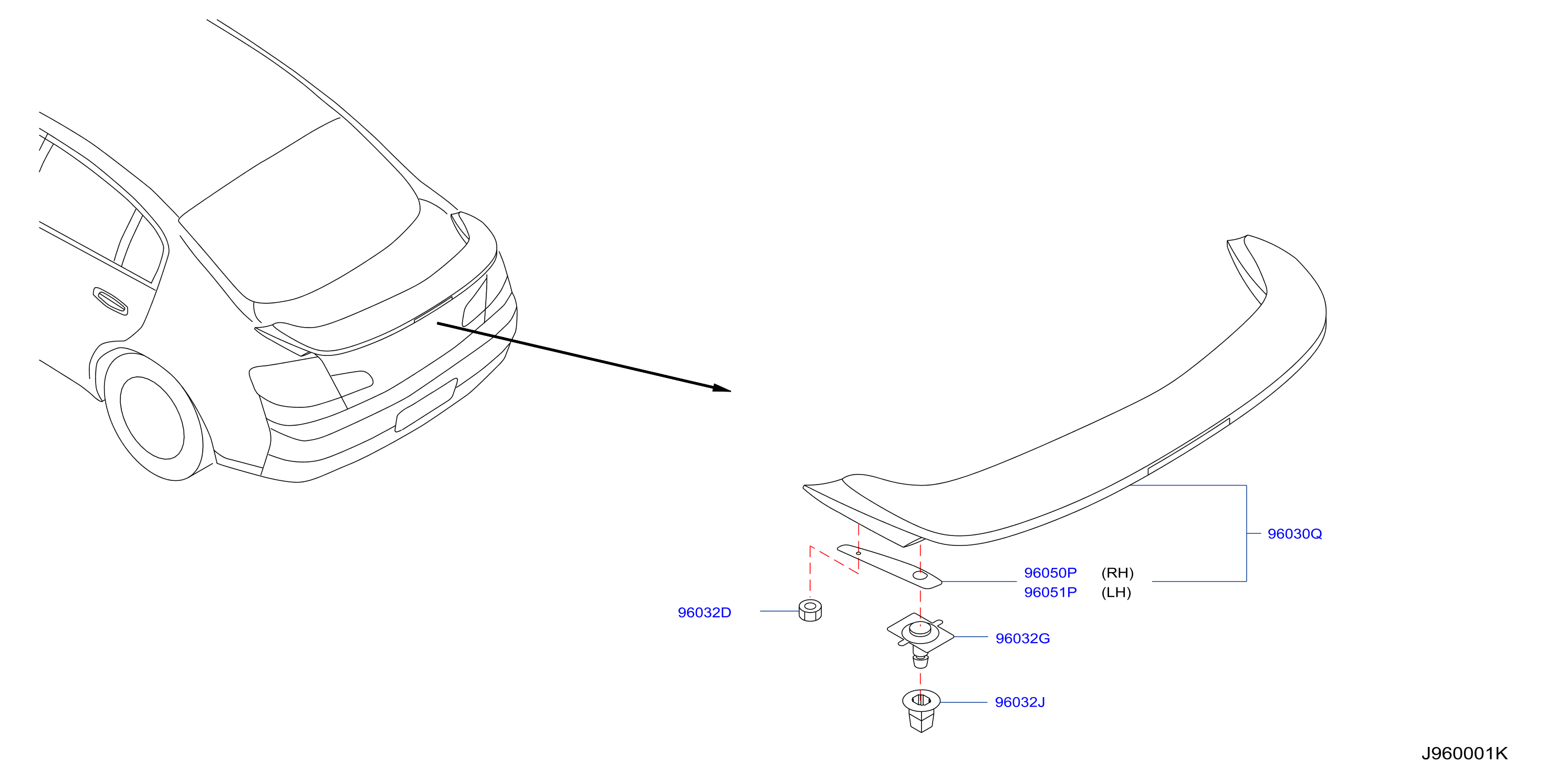 Diagram AIR SPOILER for your 2007 INFINITI G35   