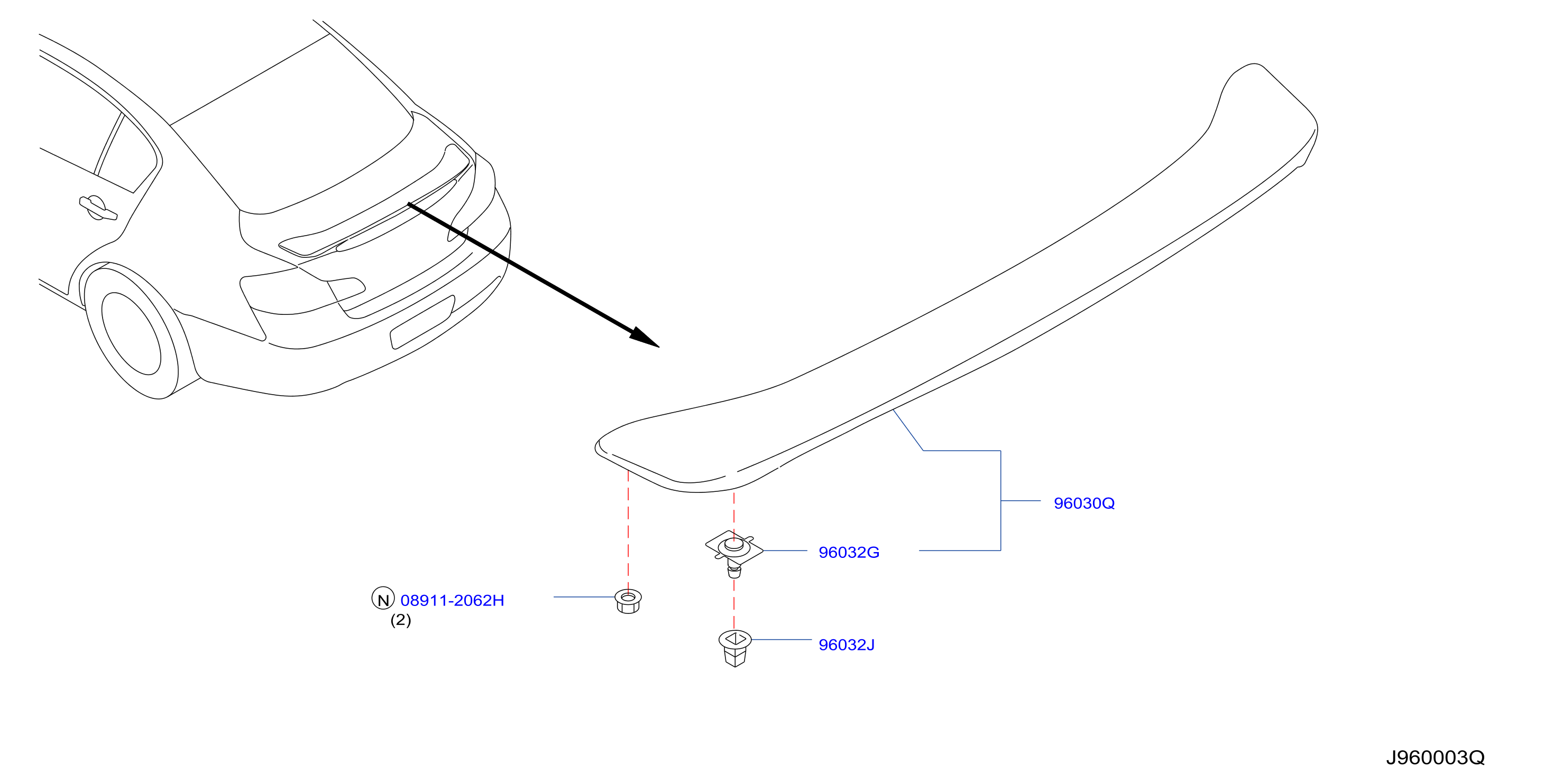 Diagram AIR SPOILER for your 2007 INFINITI G35   
