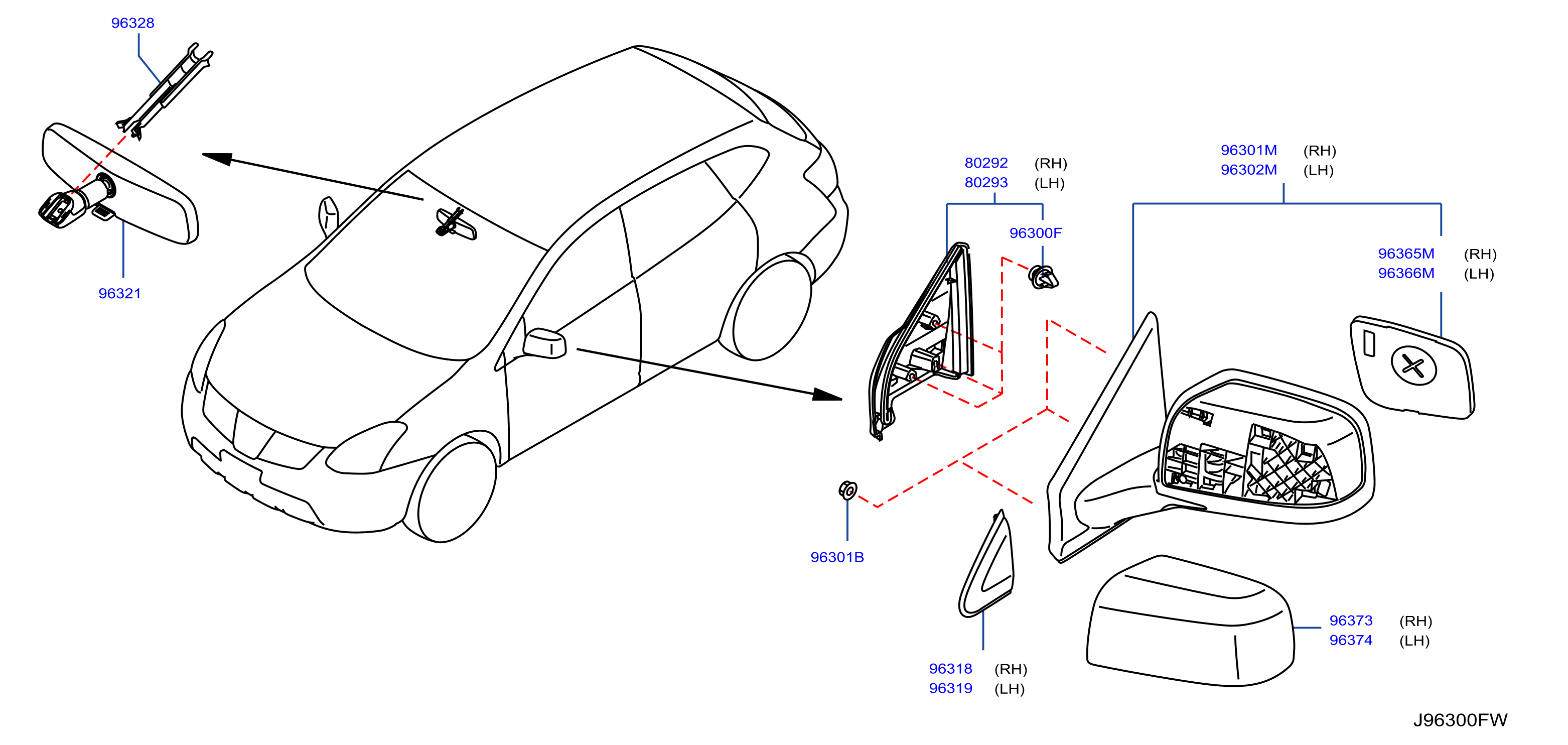 Diagram REAR VIEW MIRROR for your Nissan NVT (Taxi)  