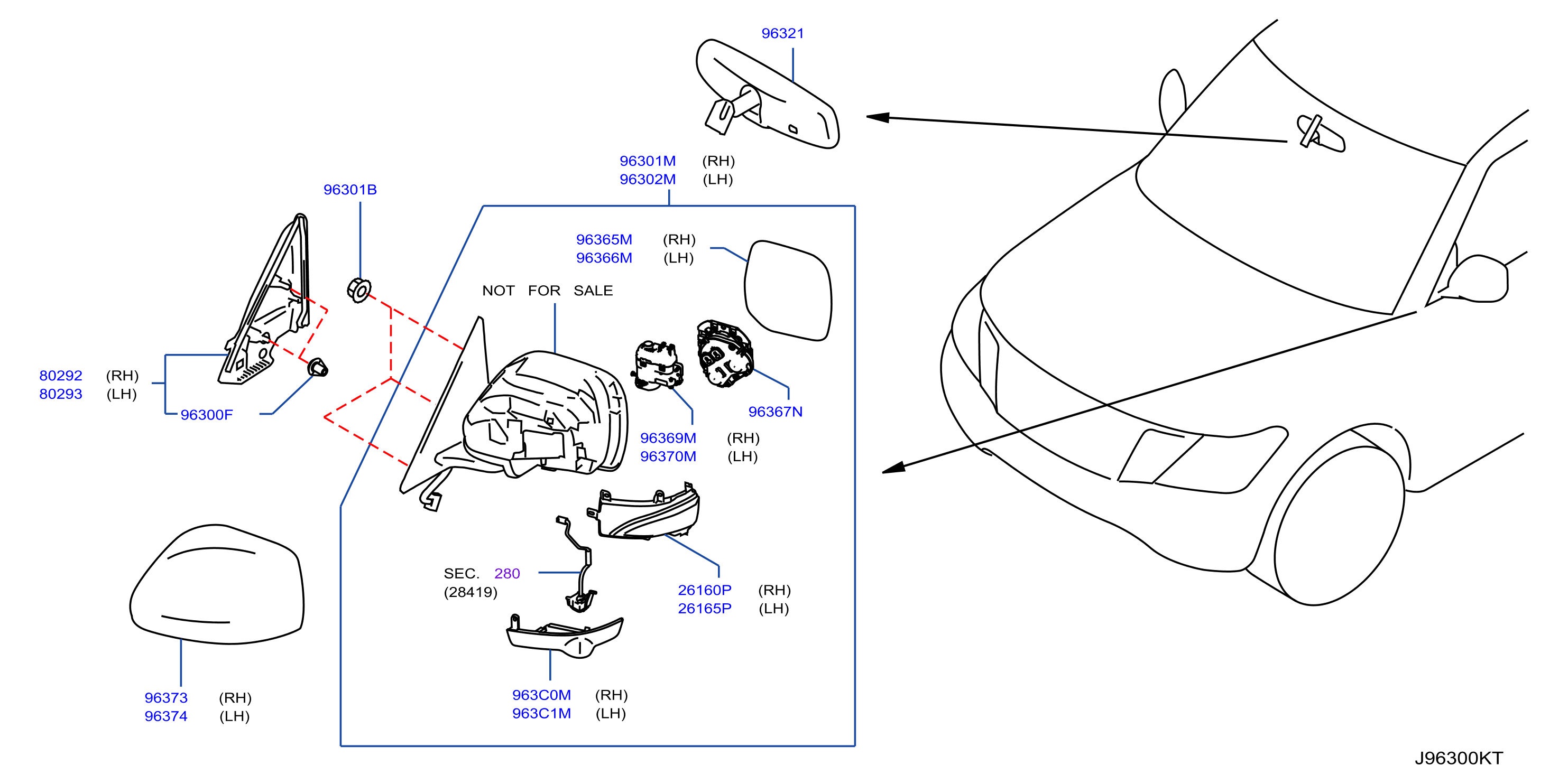 Diagram REAR VIEW MIRROR for your INFINITI QX80  