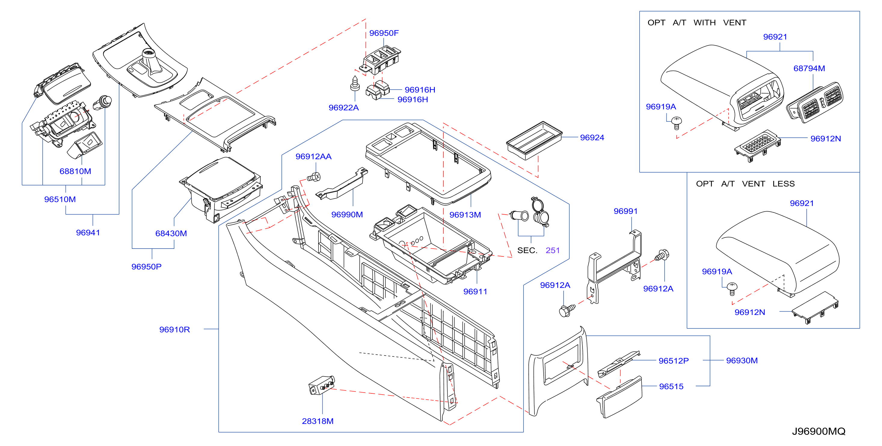Diagram CAJA DE LA CONSOLA for your 2017 INFINITI EX37   