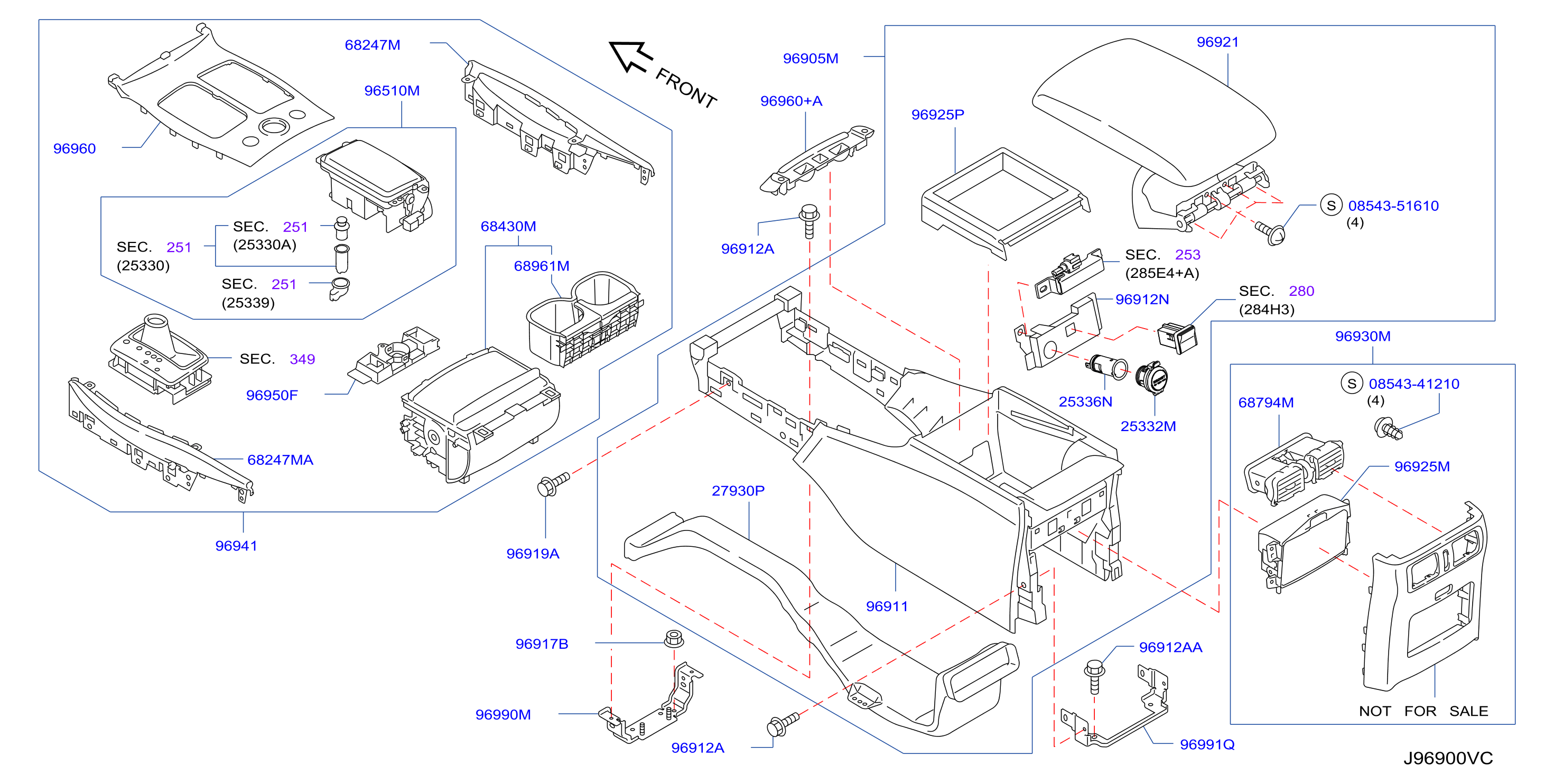 Diagram CAJA DE LA CONSOLA for your 2015 INFINITI M70   