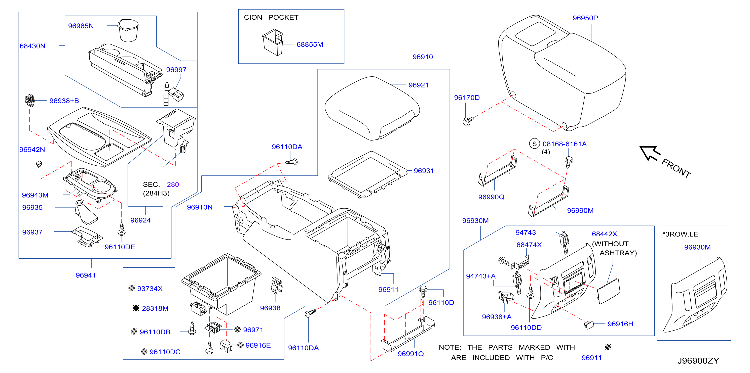 Diagram CAJA DE LA CONSOLA for your 2015 INFINITI M37   