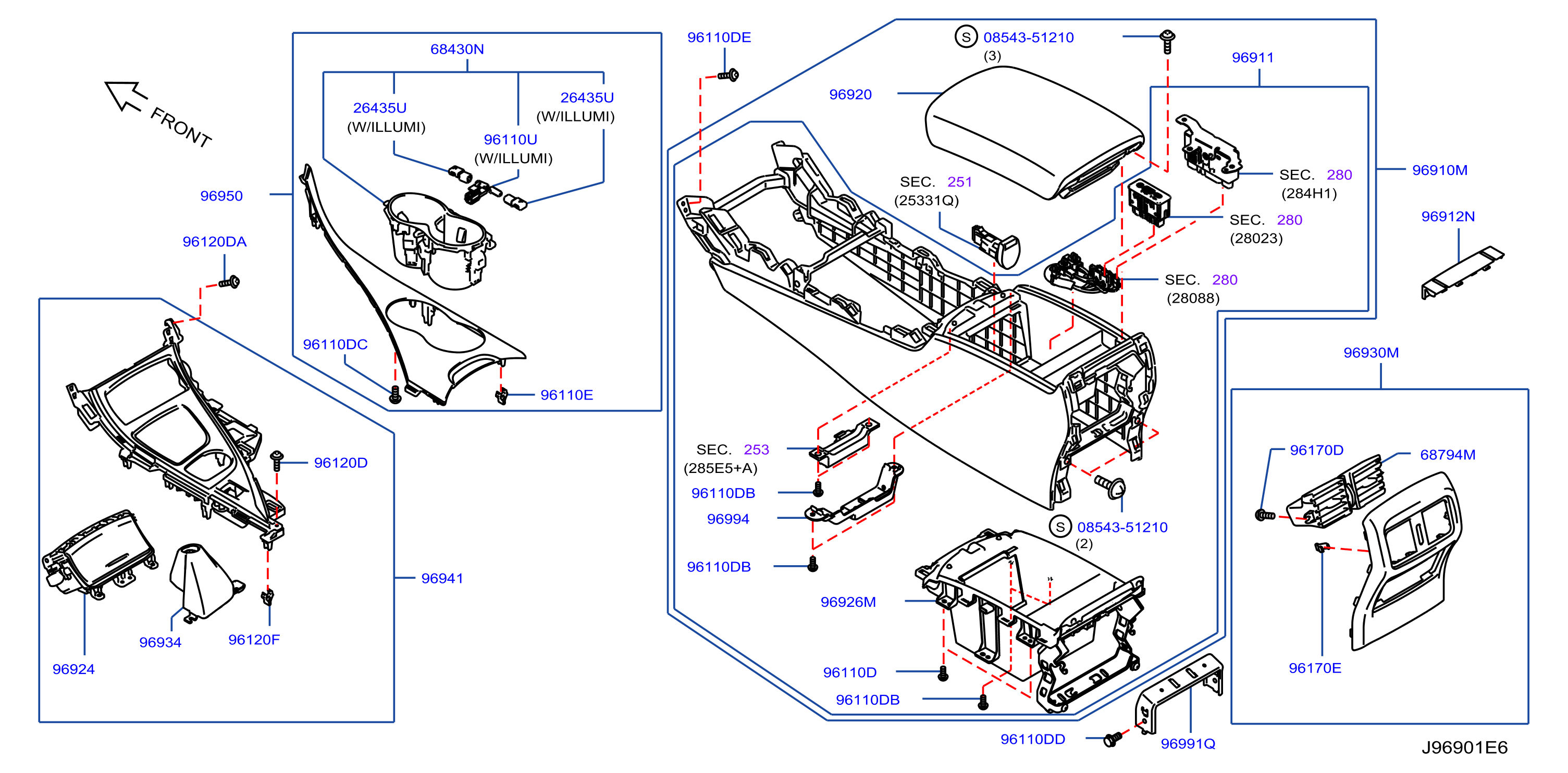 Diagram CAJA DE LA CONSOLA for your 2015 INFINITI G37   