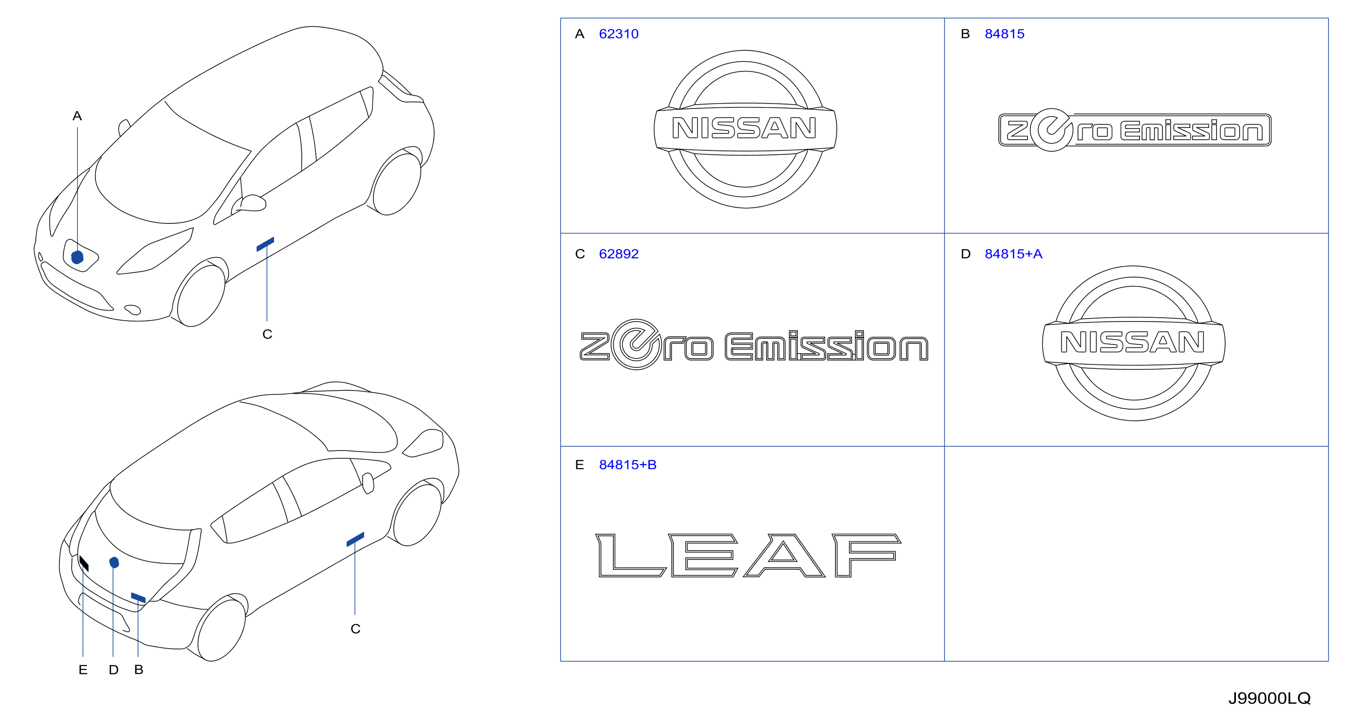 Diagram EMBLEM & NAME LABEL for your 2007 Nissan Titan   