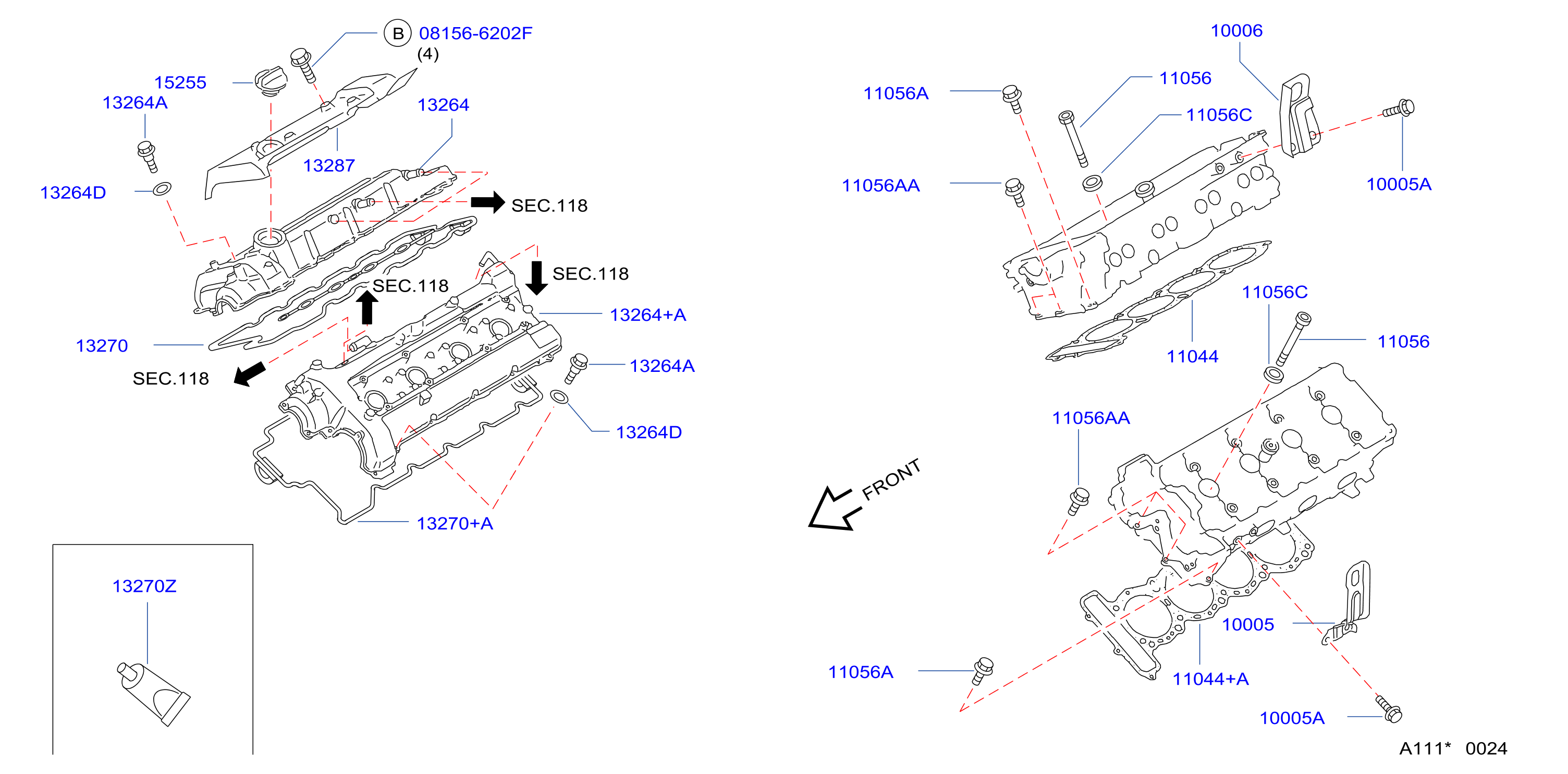Diagram CULATA Y CUBIERTA DEL BALANCIN for your 2016 INFINITI QX50   