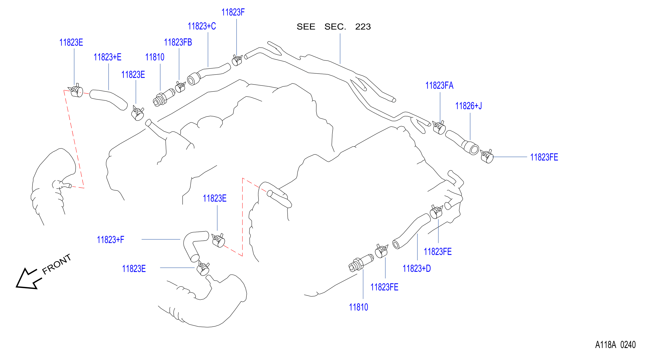 Diagram CRANKCASE VENTILATION for your 2017 INFINITI QX60  COMFORT 