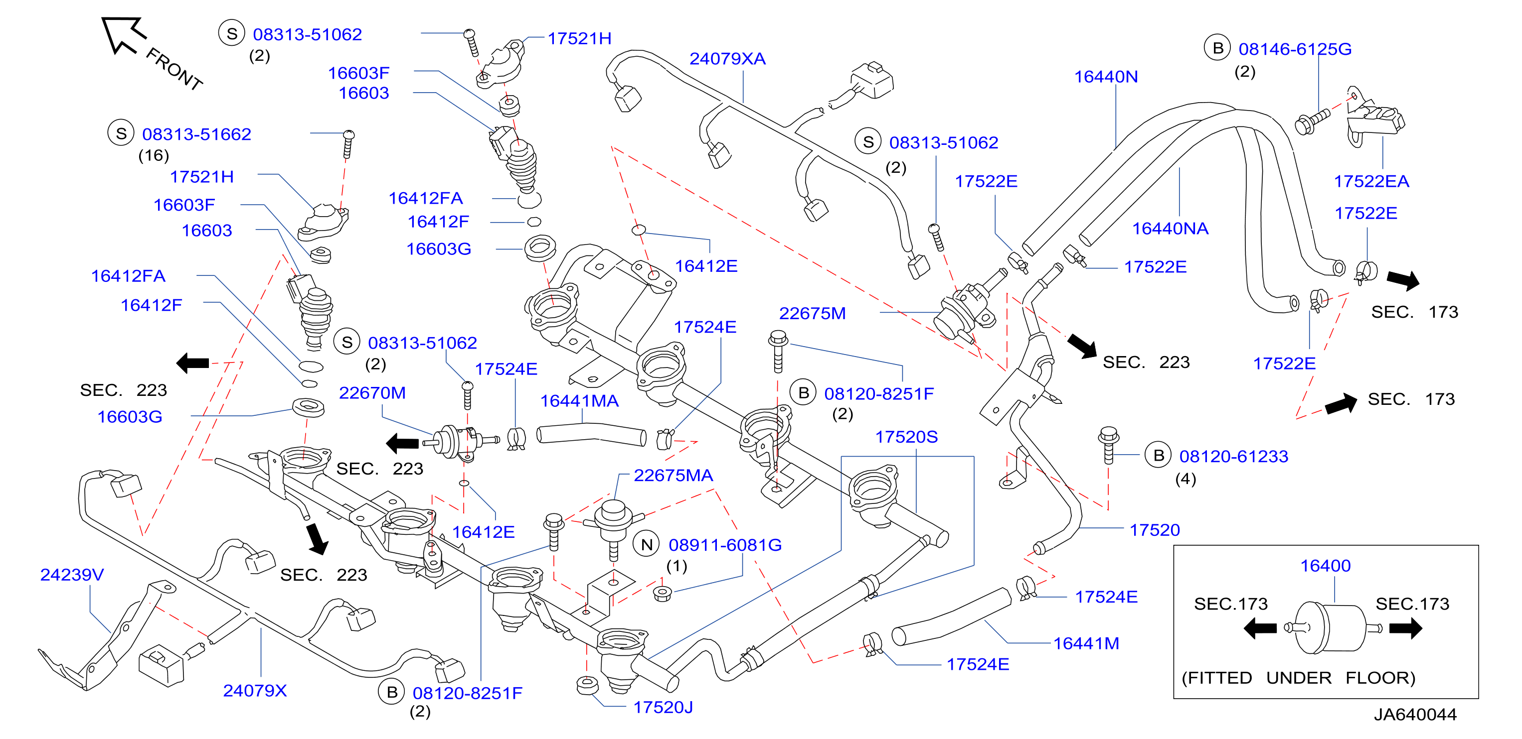 Diagram COLADOR DE COMBUSTIBLE Y MANGERA DE COMB for your 2008 INFINITI M35   