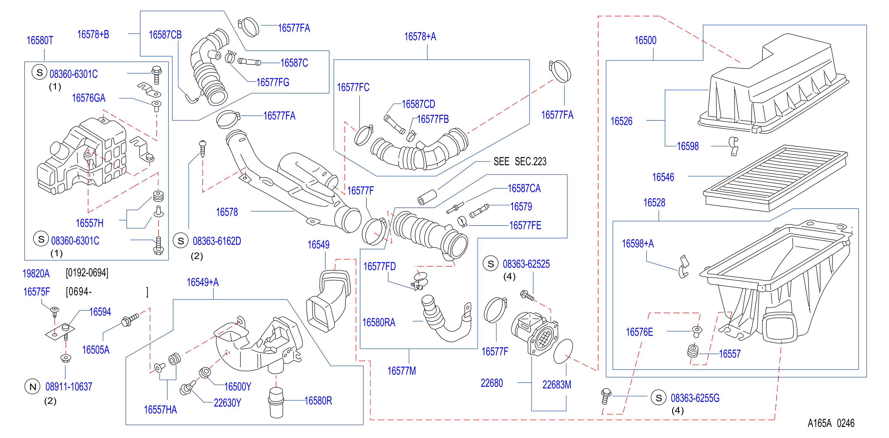 Diagram AIR CLEANER for your 2007 INFINITI G35  SEDAN LEATHER 