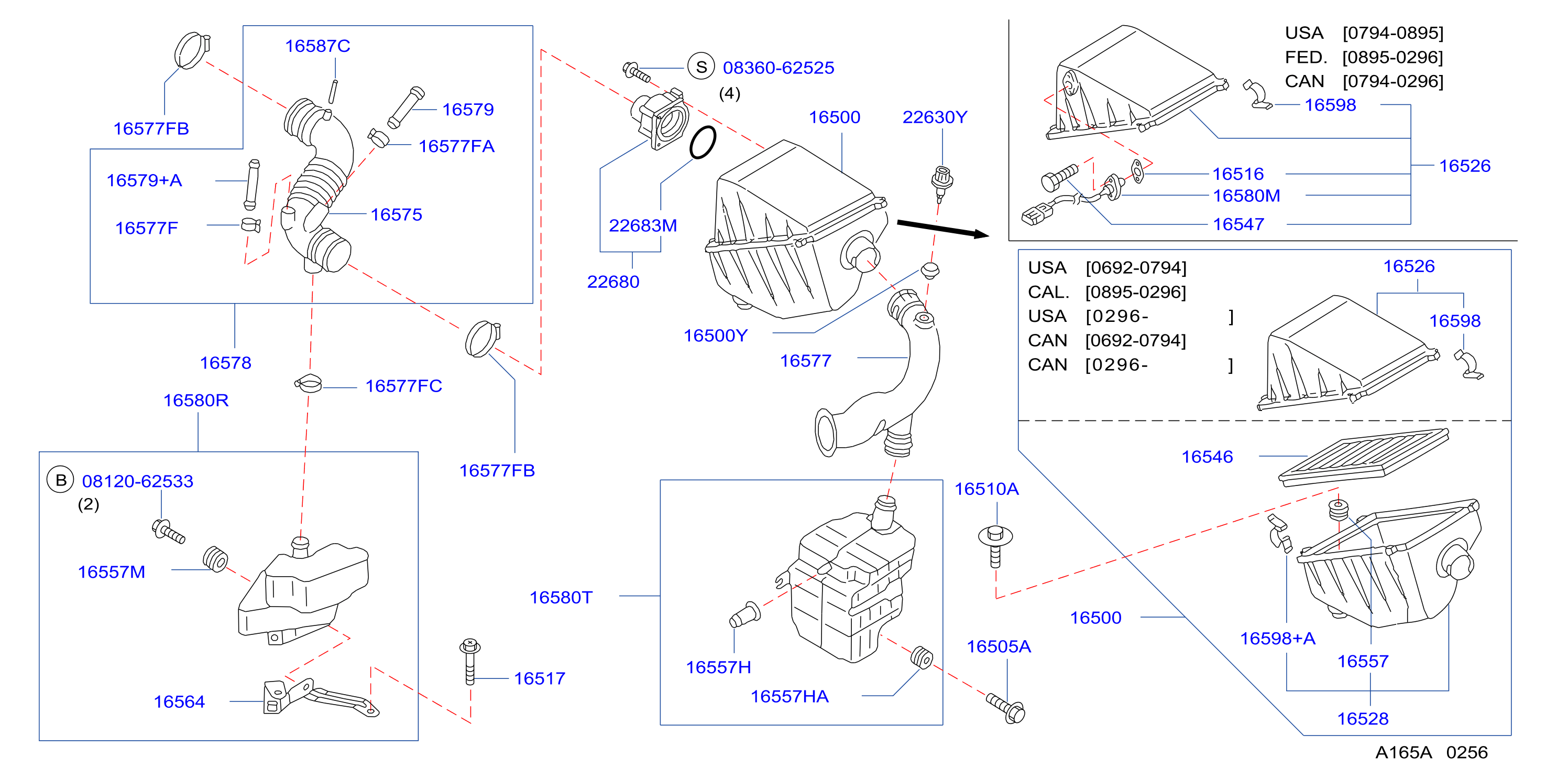 Diagram AIR CLEANER for your 2004 Nissan Titan   