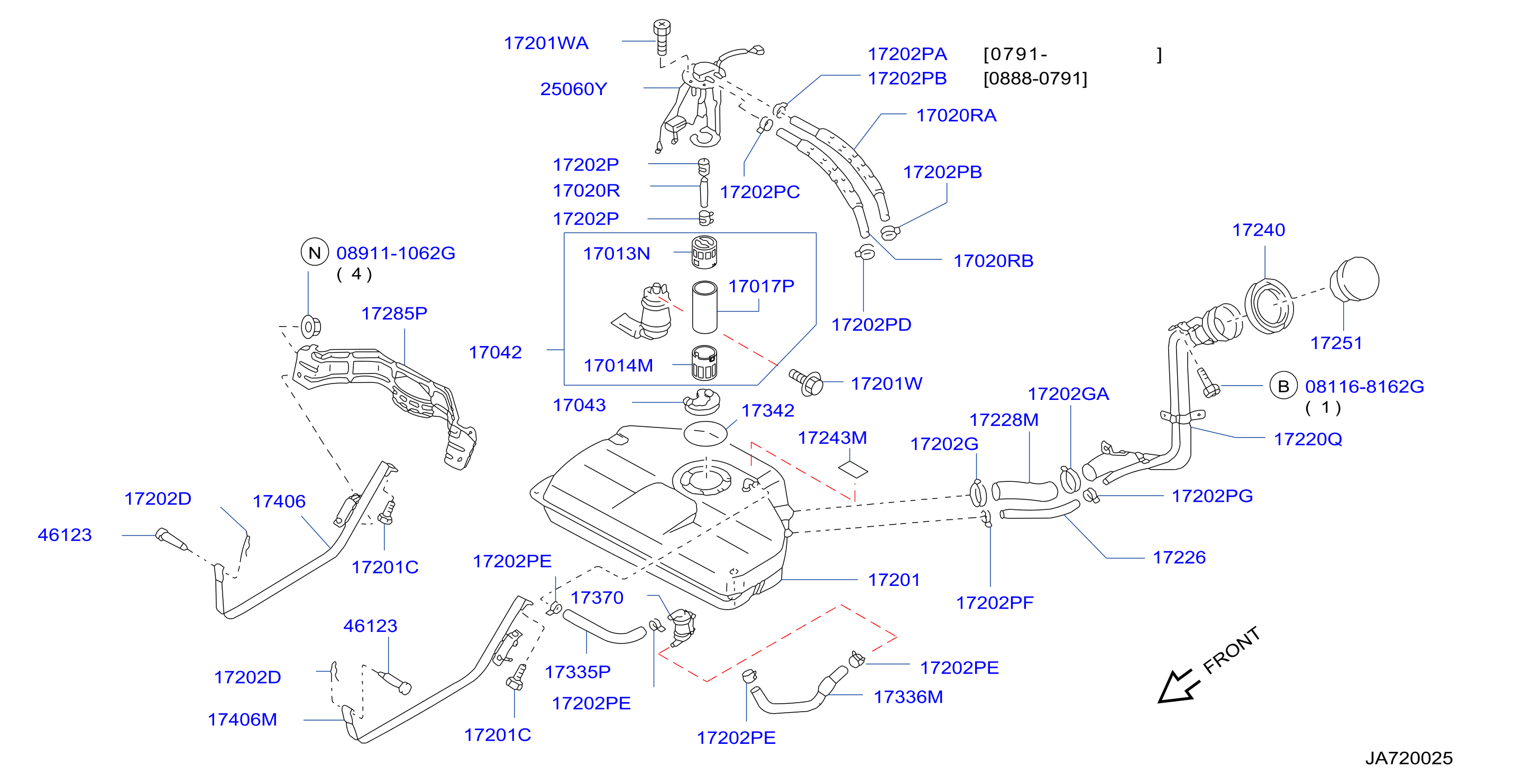 Diagram FUEL TANK for your 1992 Nissan 300ZX   