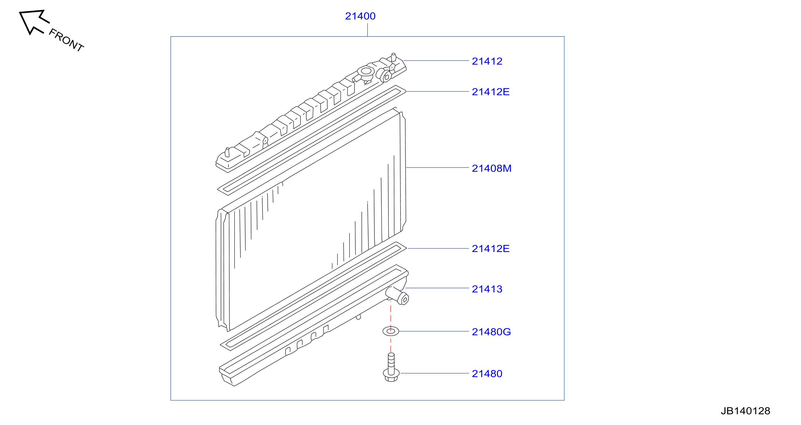 Diagram RADIATOR,SHROUD & INVERTER COOLING for your Nissan Pathfinder  