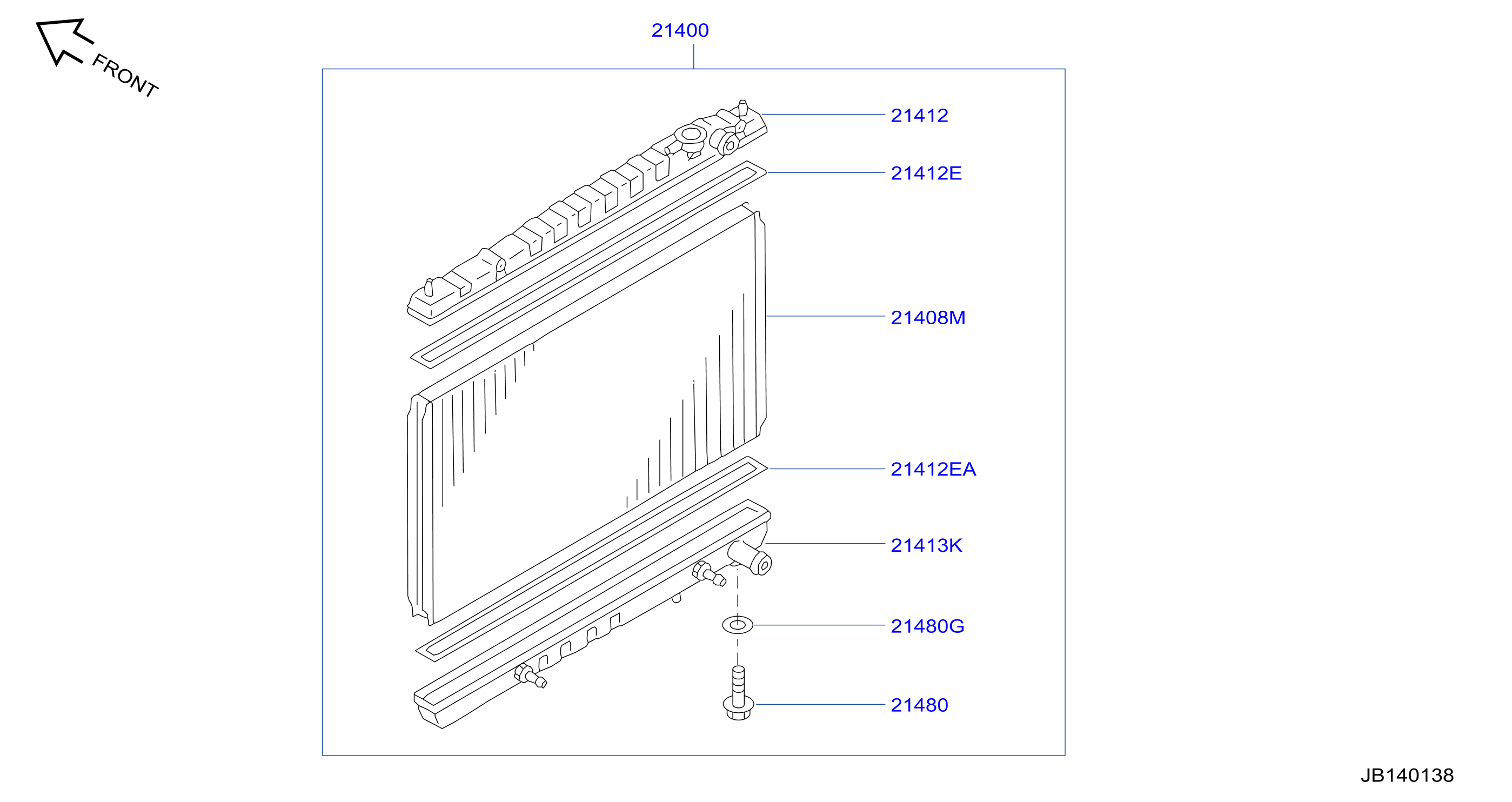 Diagram RADIATOR,SHROUD & INVERTER COOLING for your Nissan Pathfinder  