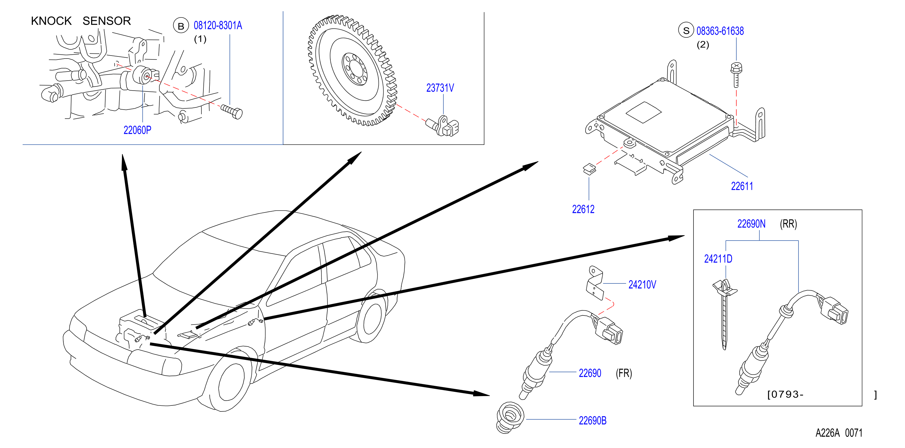 Diagram ENGINE CONTROL MODULE for your INFINITI