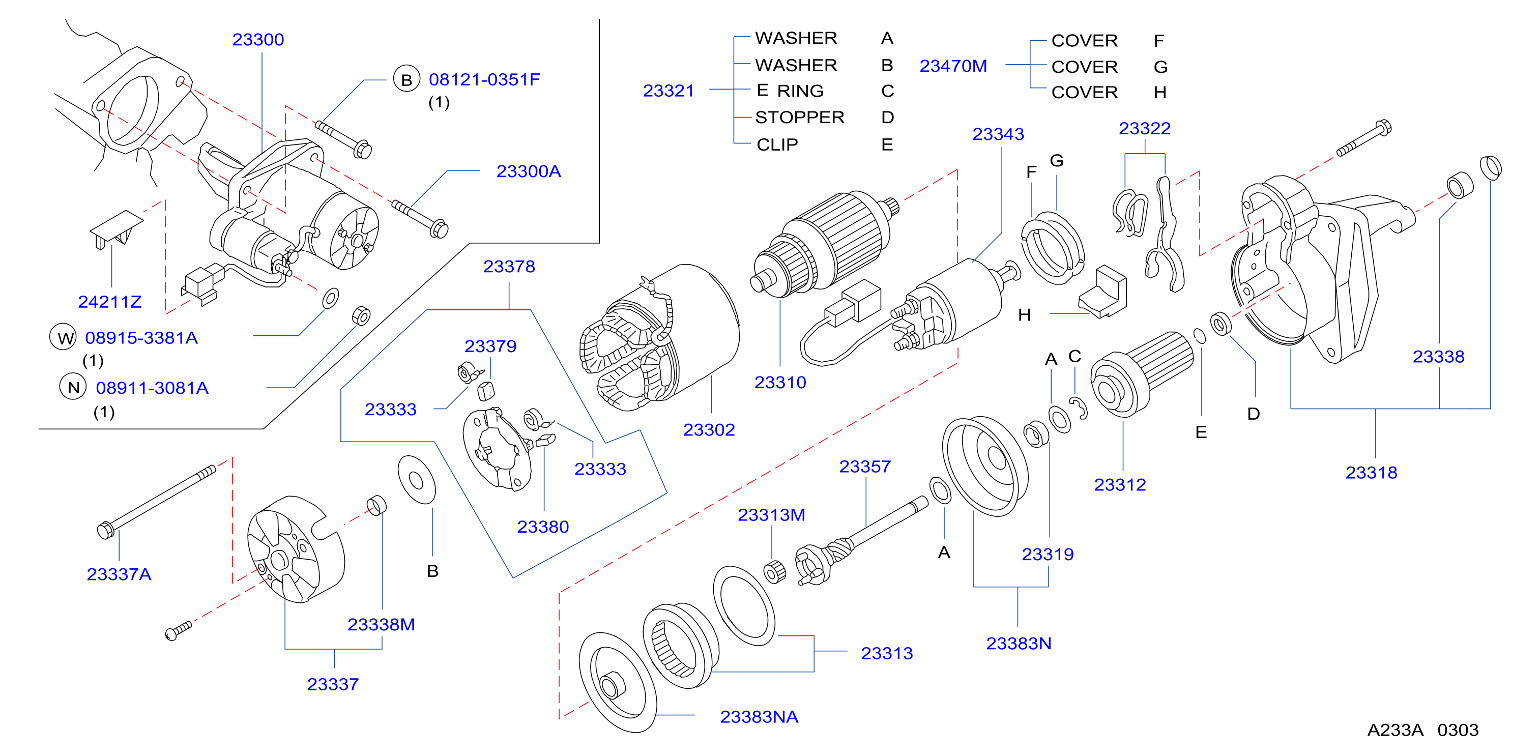 Diagram STARTER MOTOR for your 1996 Nissan Sentra GLE  