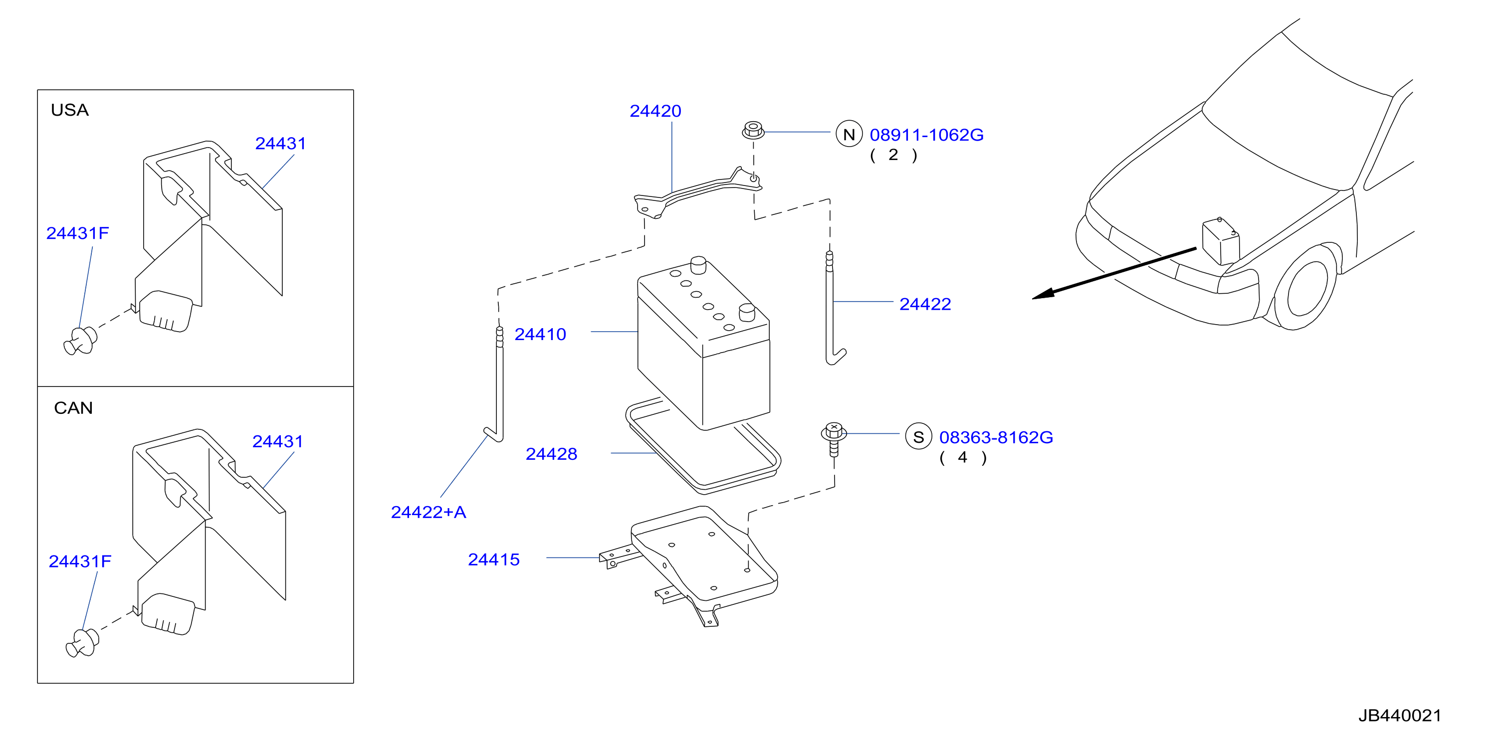 Full size assembly image of BATTERY & BATTERY MOUNTING (1/1)